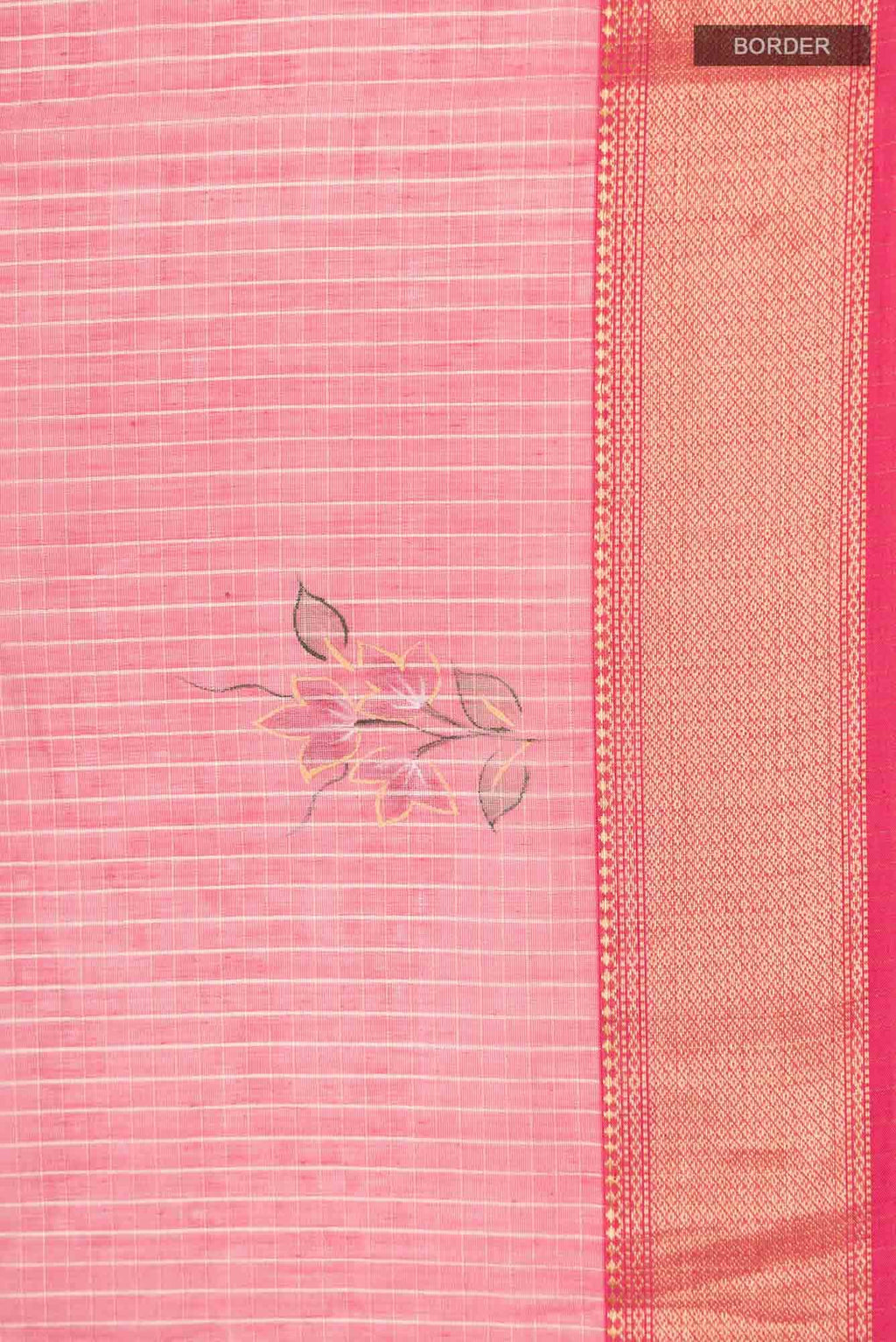 Coral Maheshwari Silk Cotton Saree