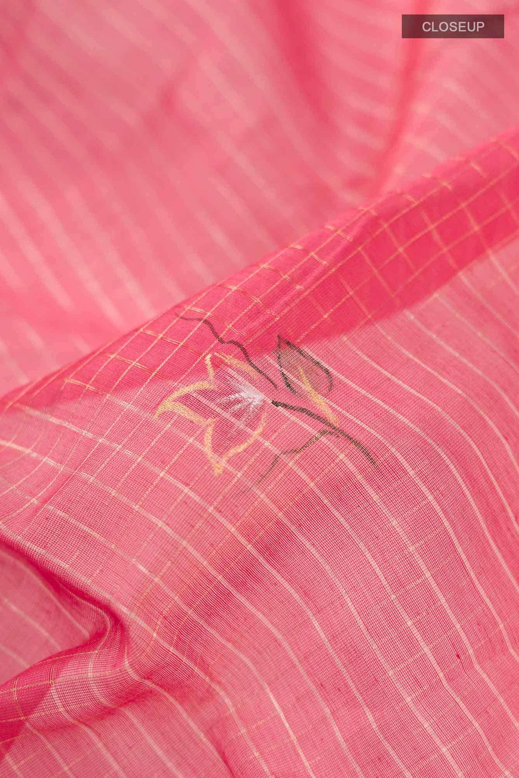 Coral Maheshwari Silk Cotton Saree