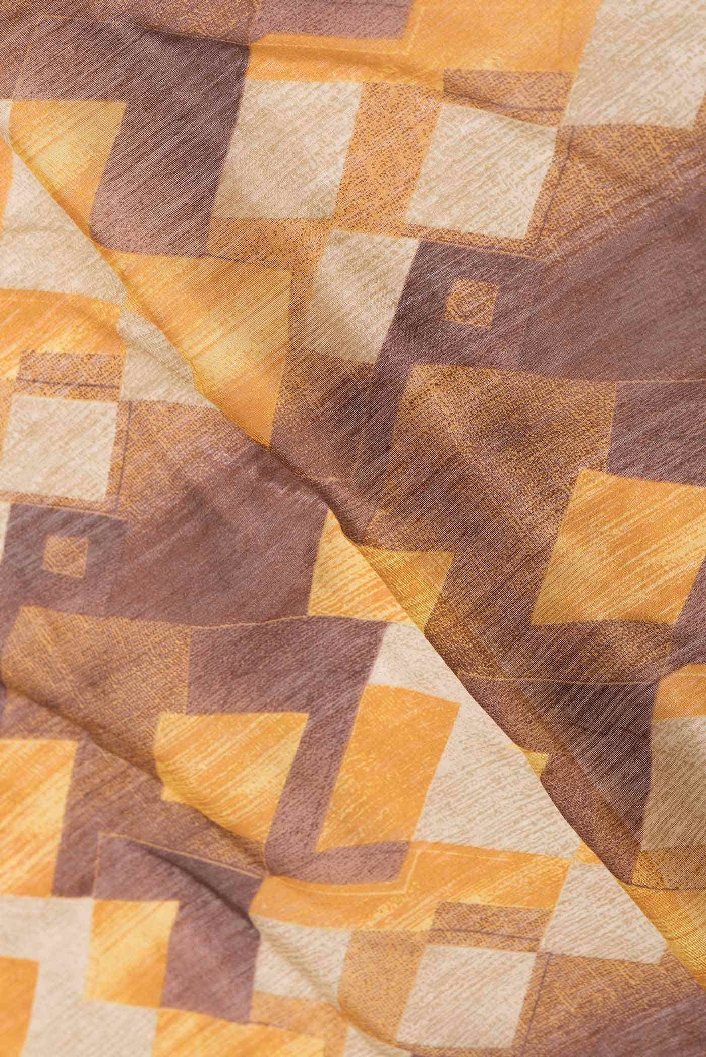 Brown Dual Tone Tussar Silk Saree
