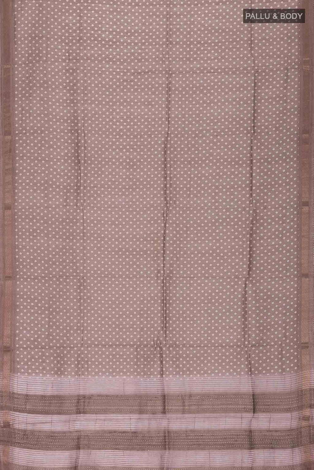 Dark Beige Bhagalpuri Tussar Silk Saree
