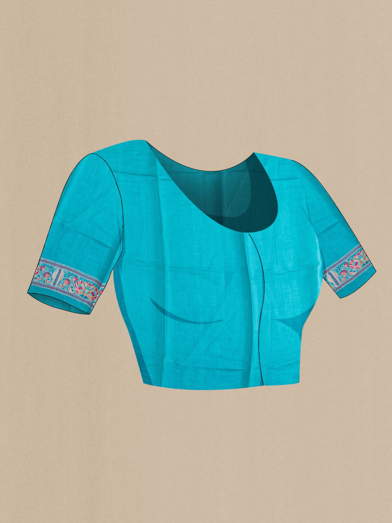 Blue Bhagalpuri Tussar Silk Saree