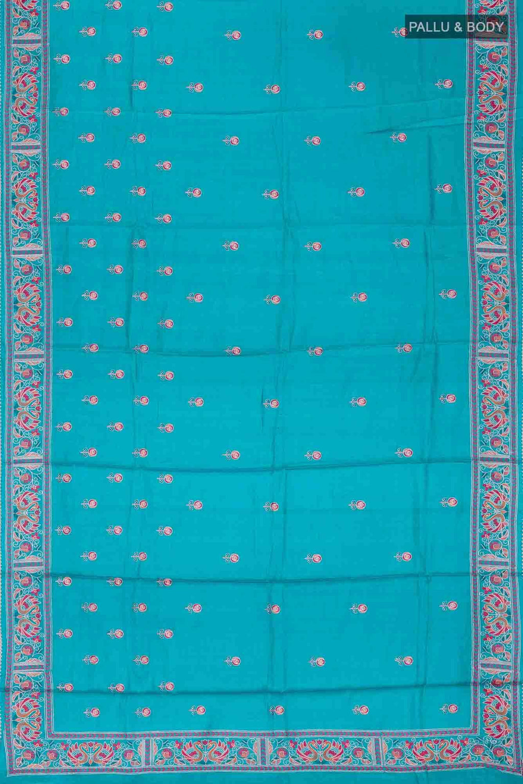 Blue Bhagalpuri Tussar Silk Saree
