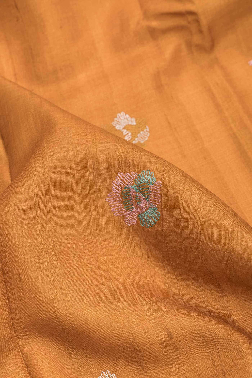 Mustard Dual Tone Tussar Silk Saree