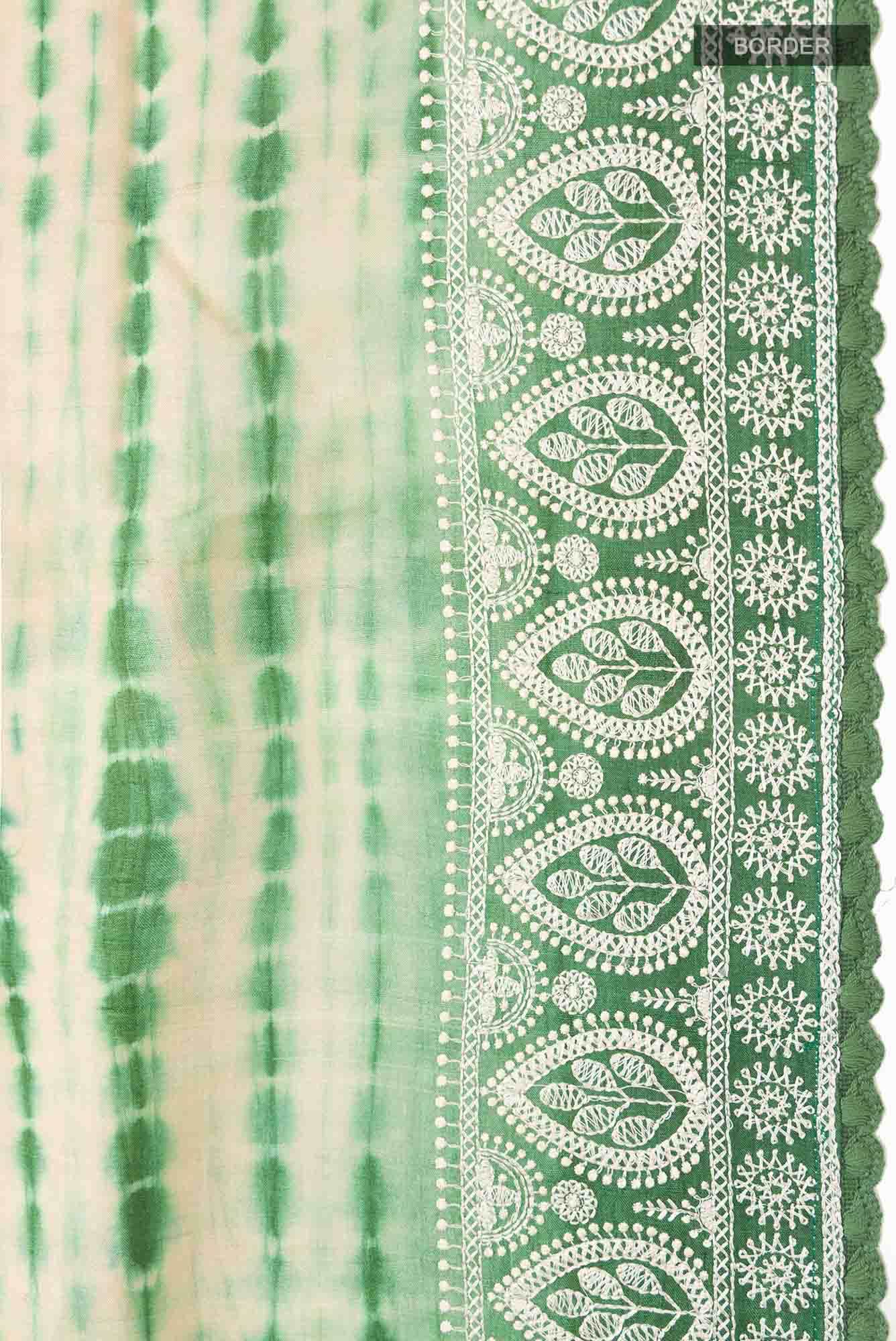 Beige Bhagalpuri Tussar Silk Saree