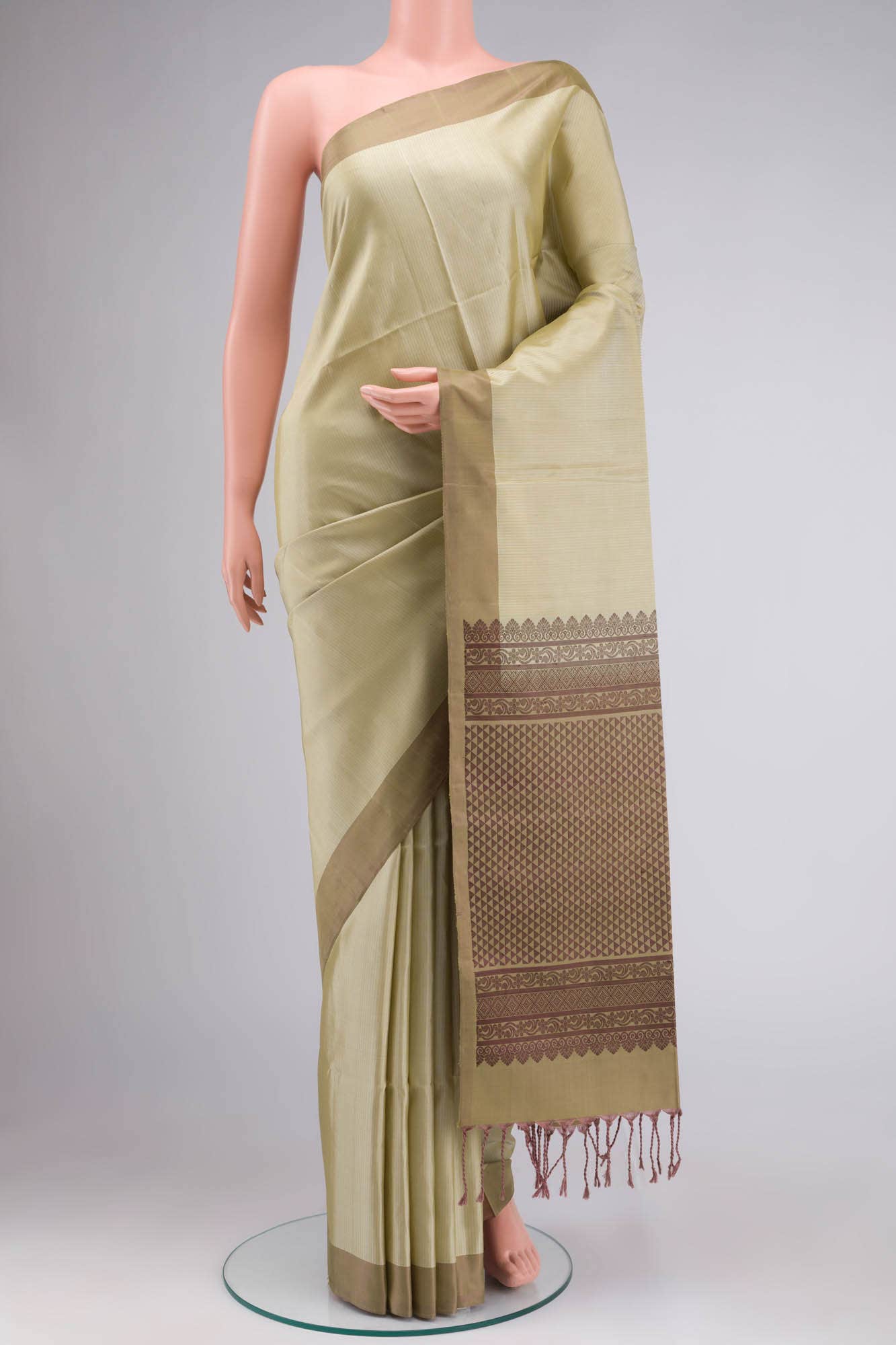 Beige Soft Silk Saree