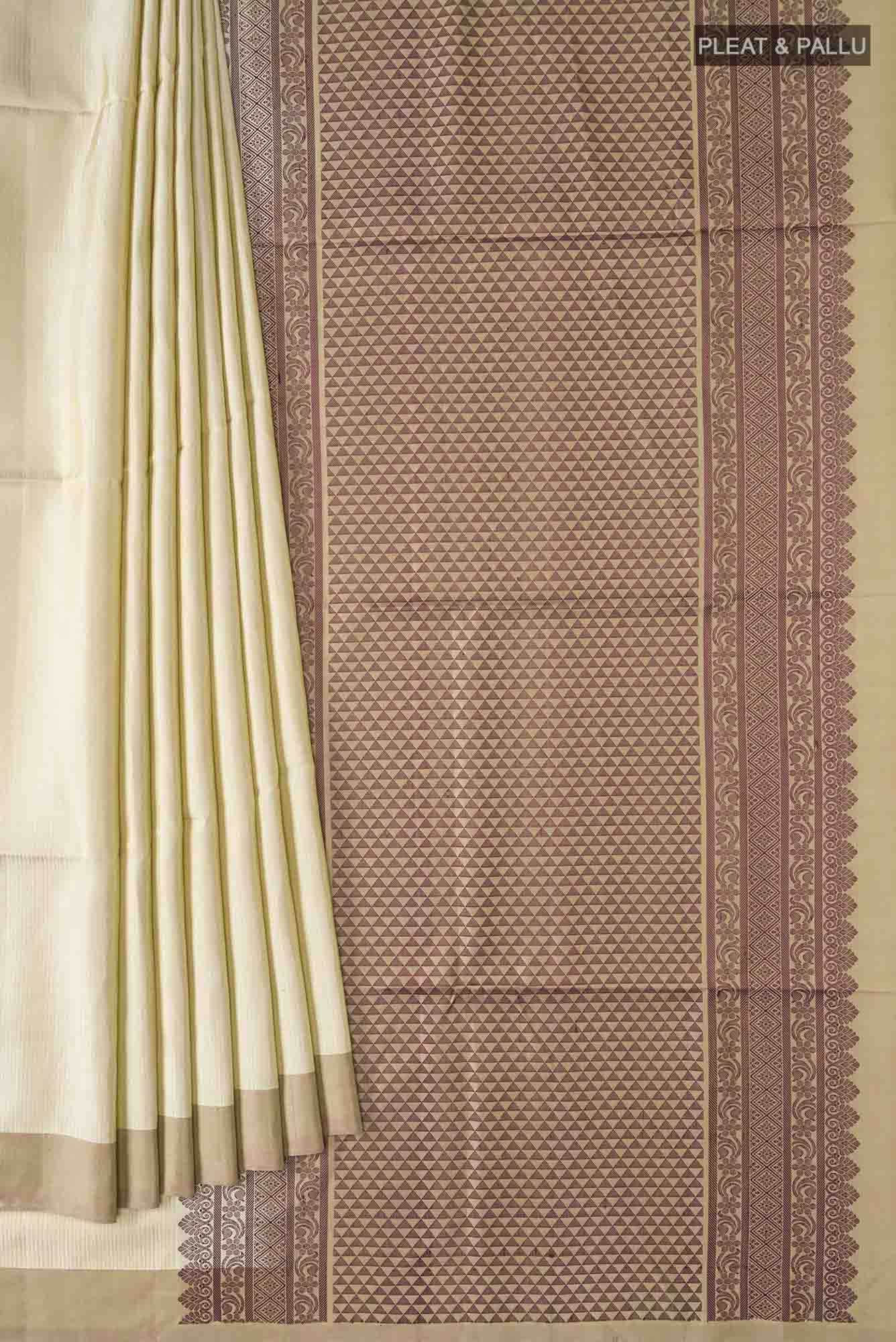Beige Soft Silk Saree