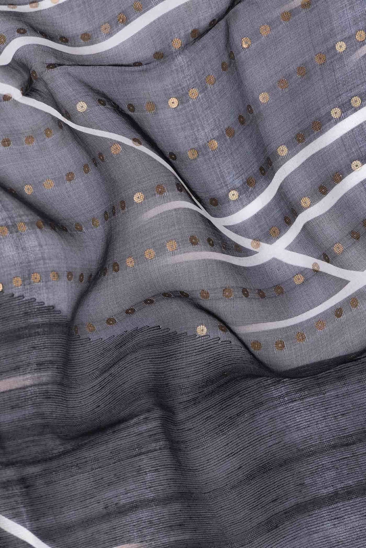 Black Tussar Silk Saree