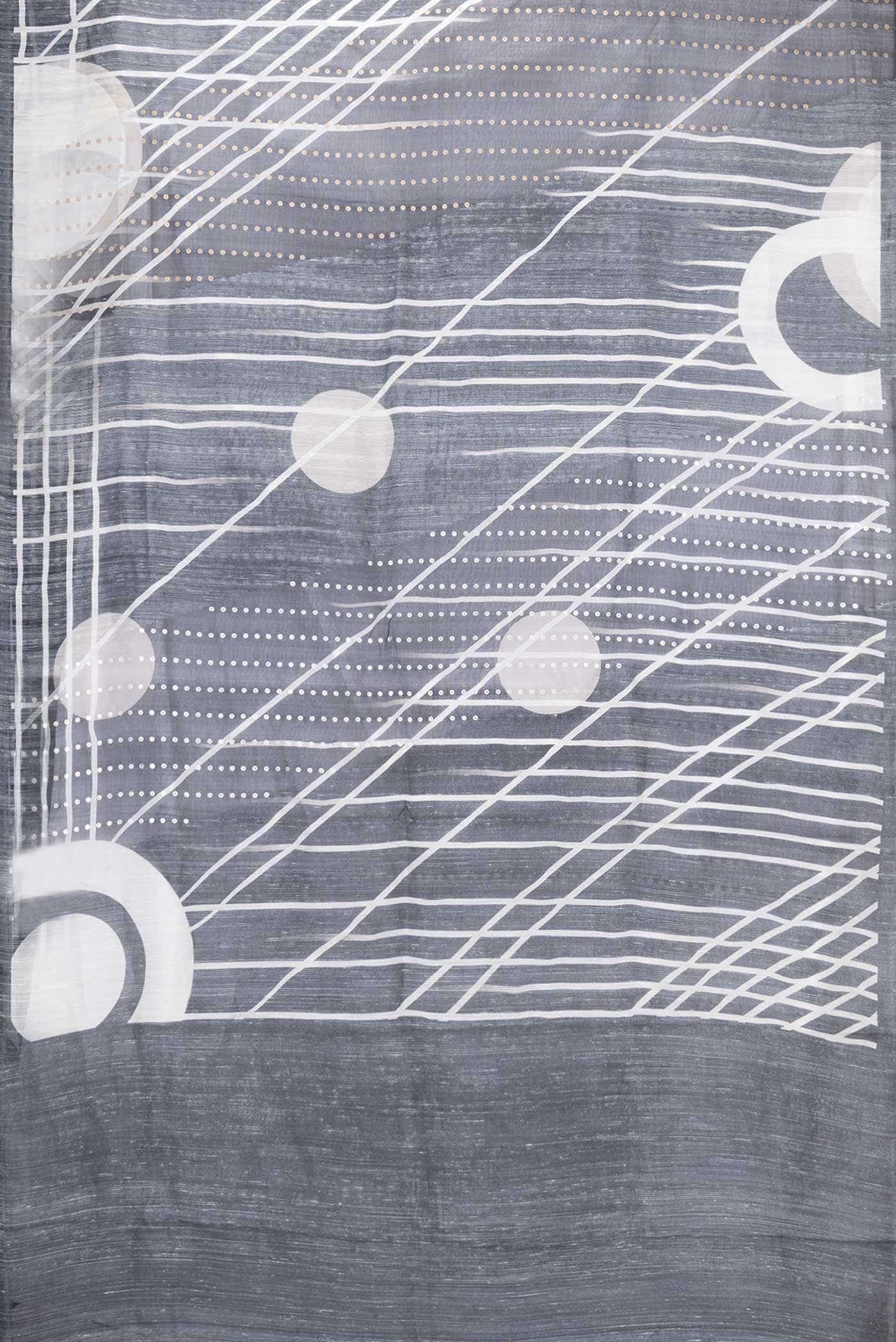Black Linen Saree