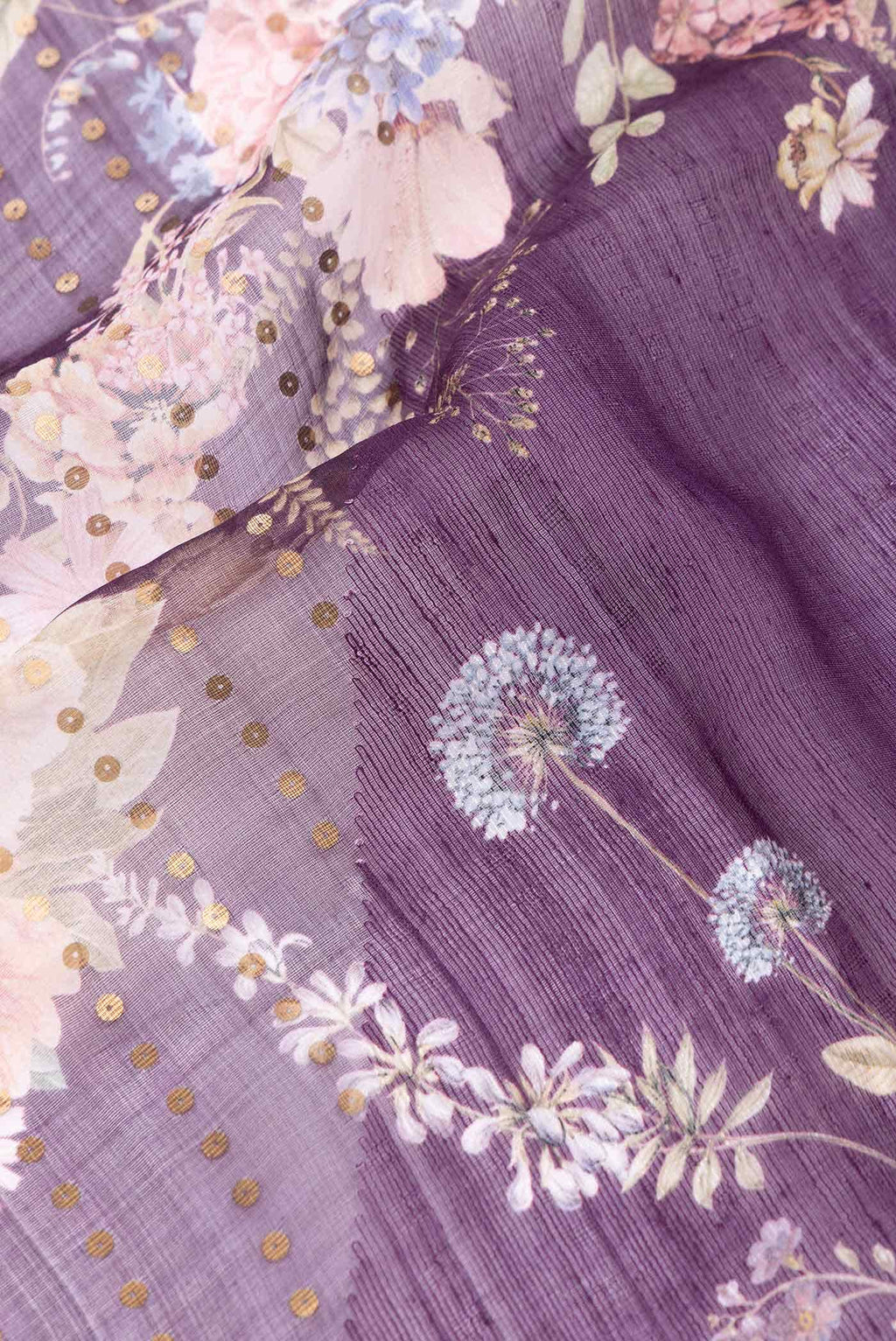 Burgundy Linen Saree