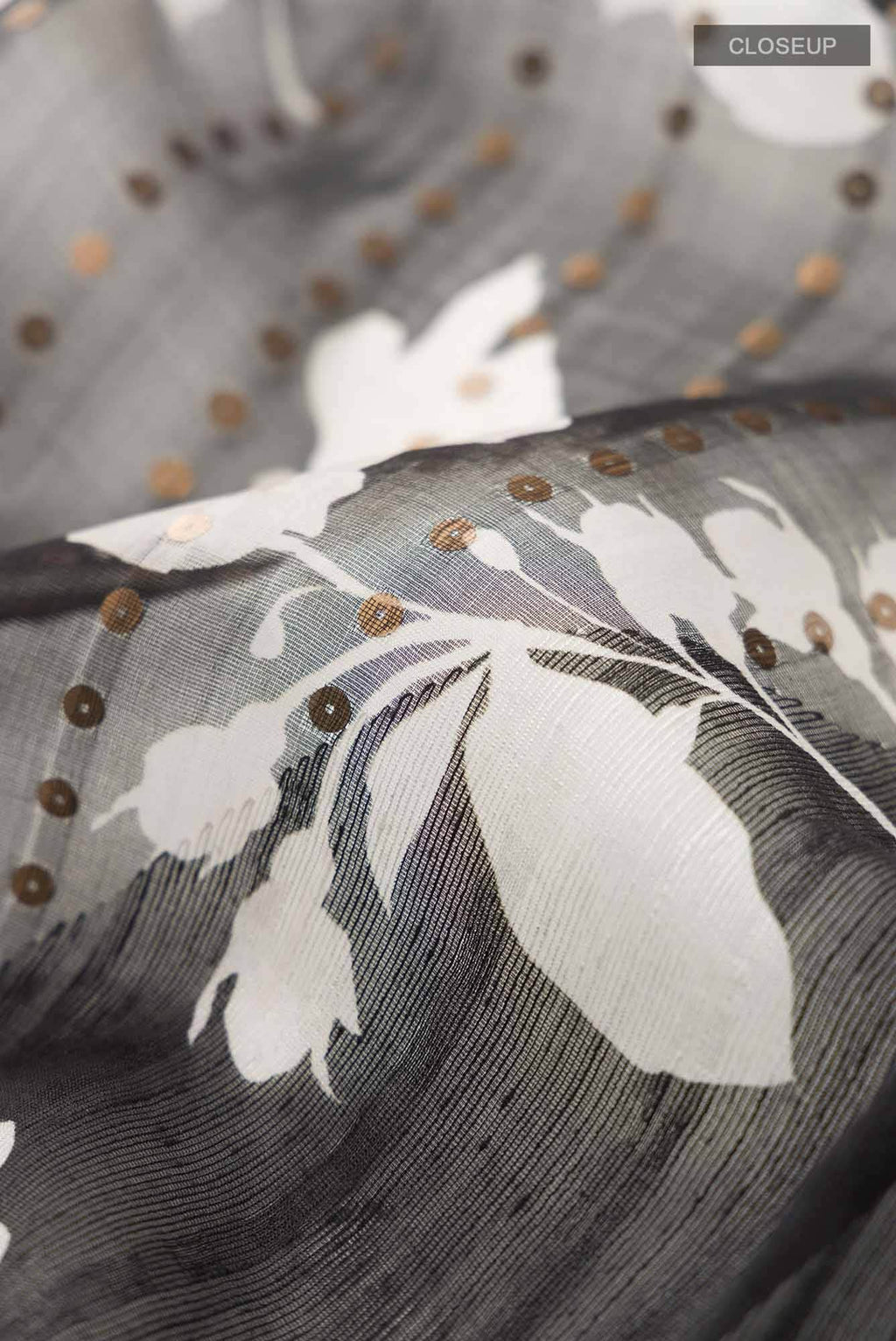 Black Bhagalpuri Tussar Silk Saree