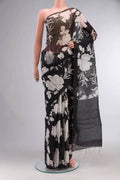 Black Bhagalpuri Tussar Silk Saree