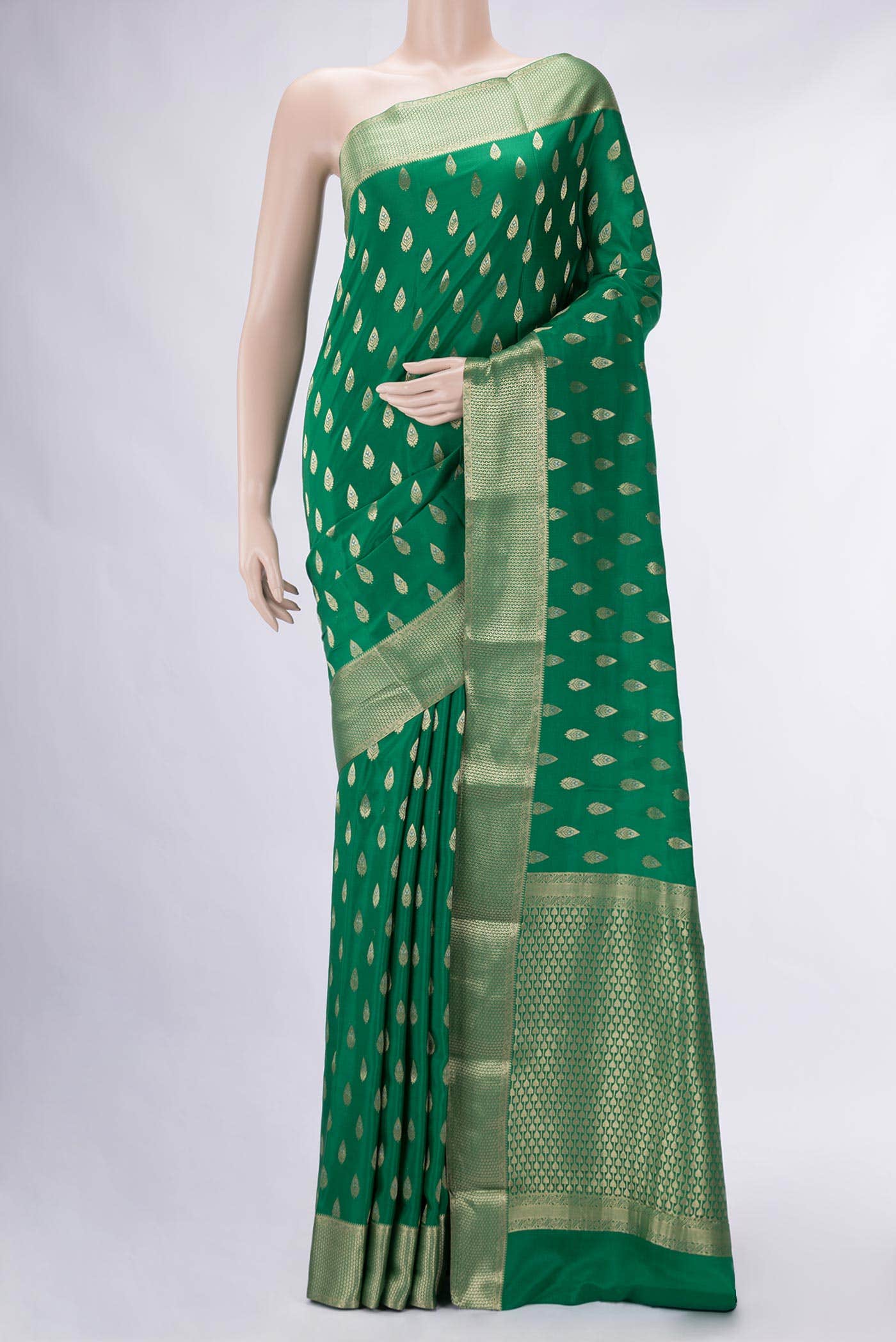 Green Mysore Georgette Saree