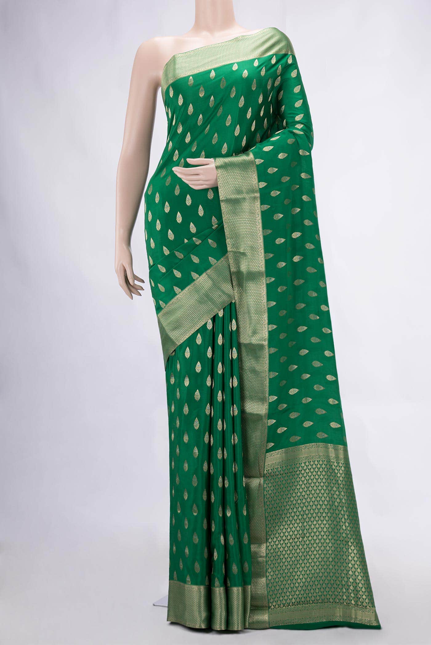 Green Mysore Georgette Saree