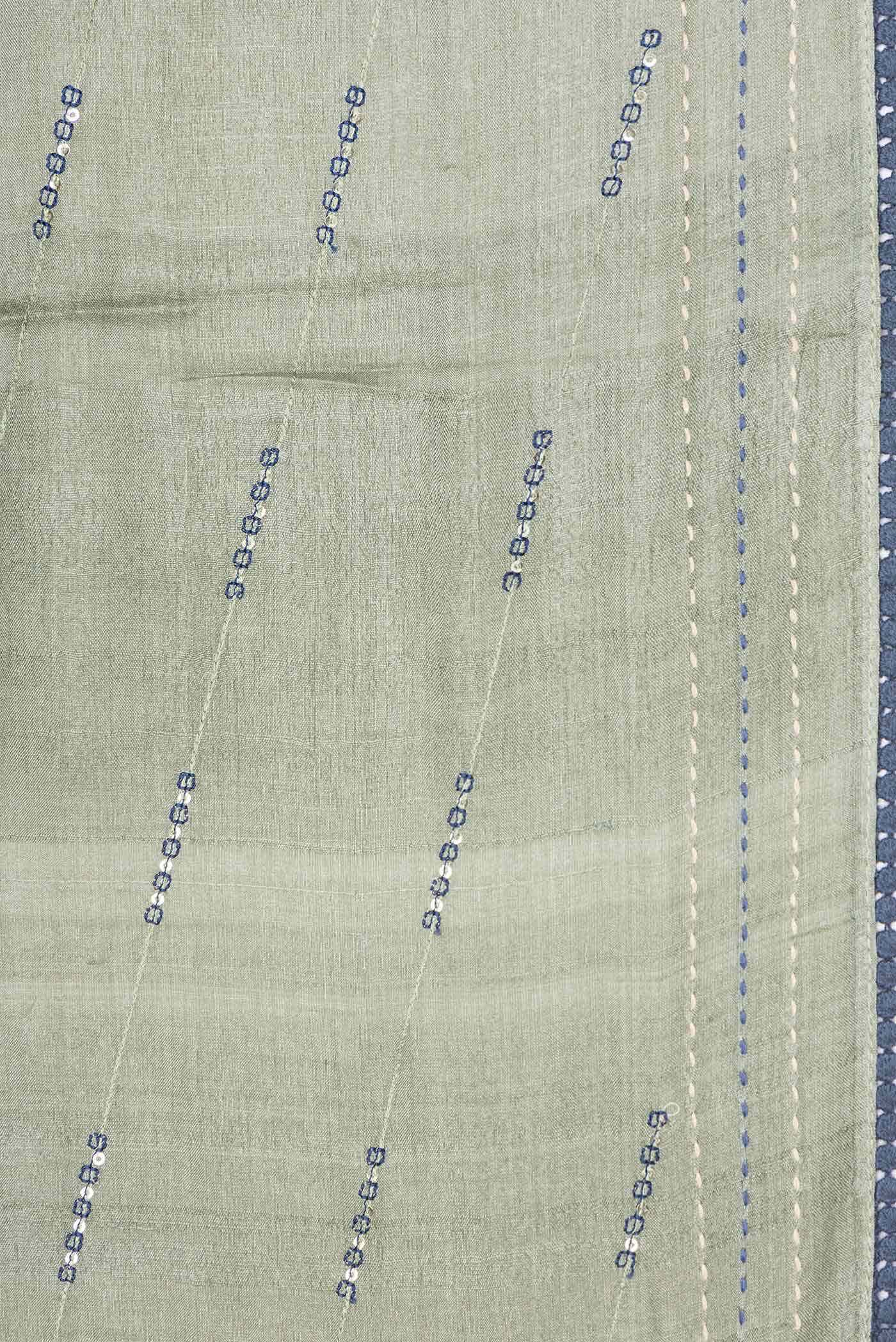Light Green Dual Tone Tussar Silk Saree