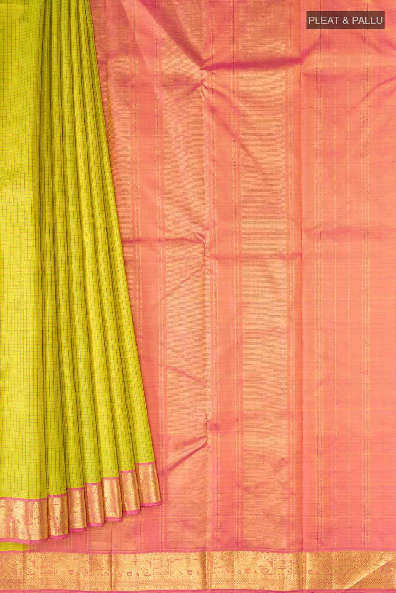 Green Dual Tone Kanchipuram Silk Saree