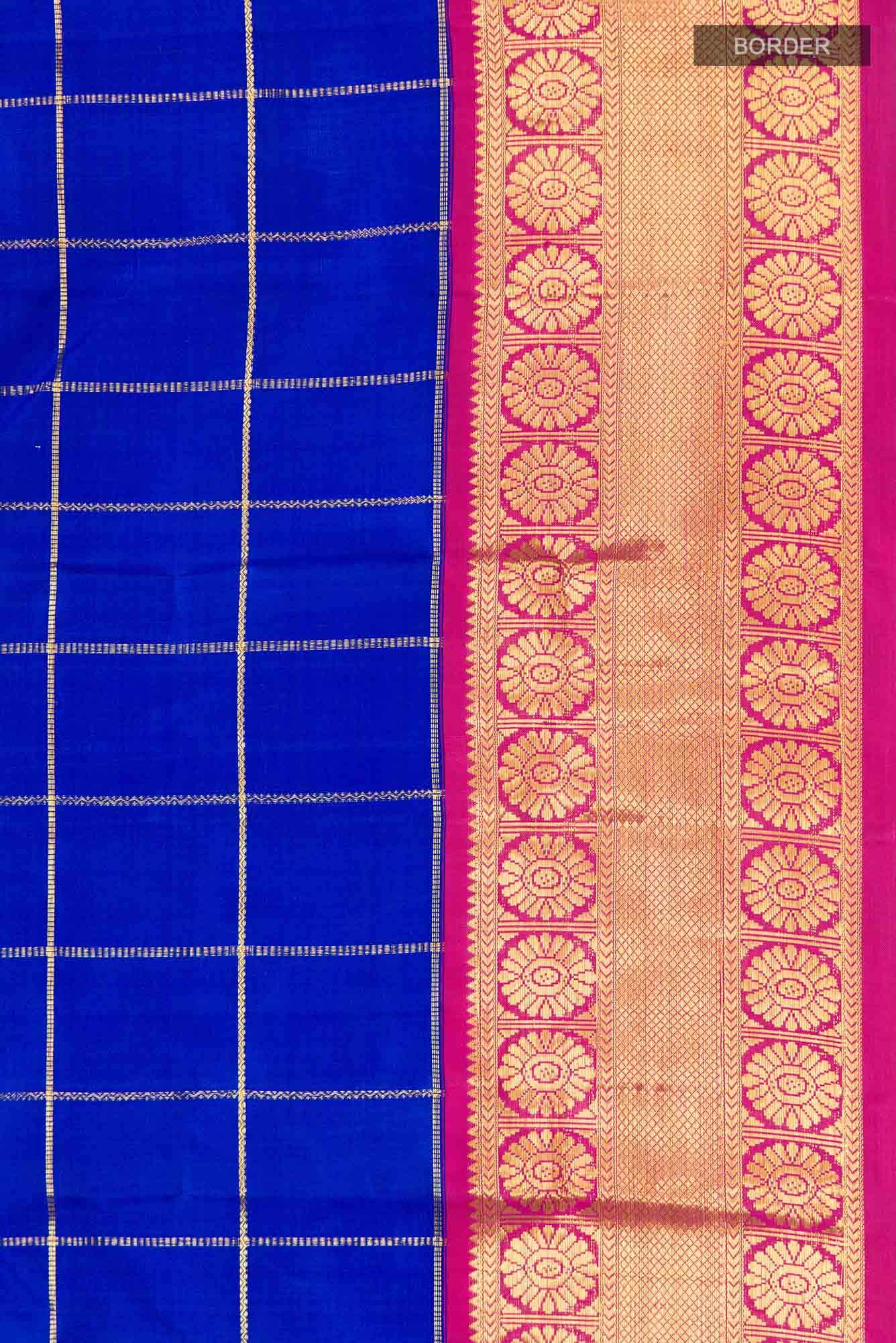 Blue Kanchipuram Silk Saree