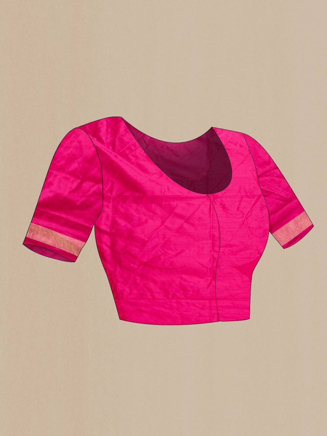 Golden Peach Dual Tone Pochampally Silk Saree