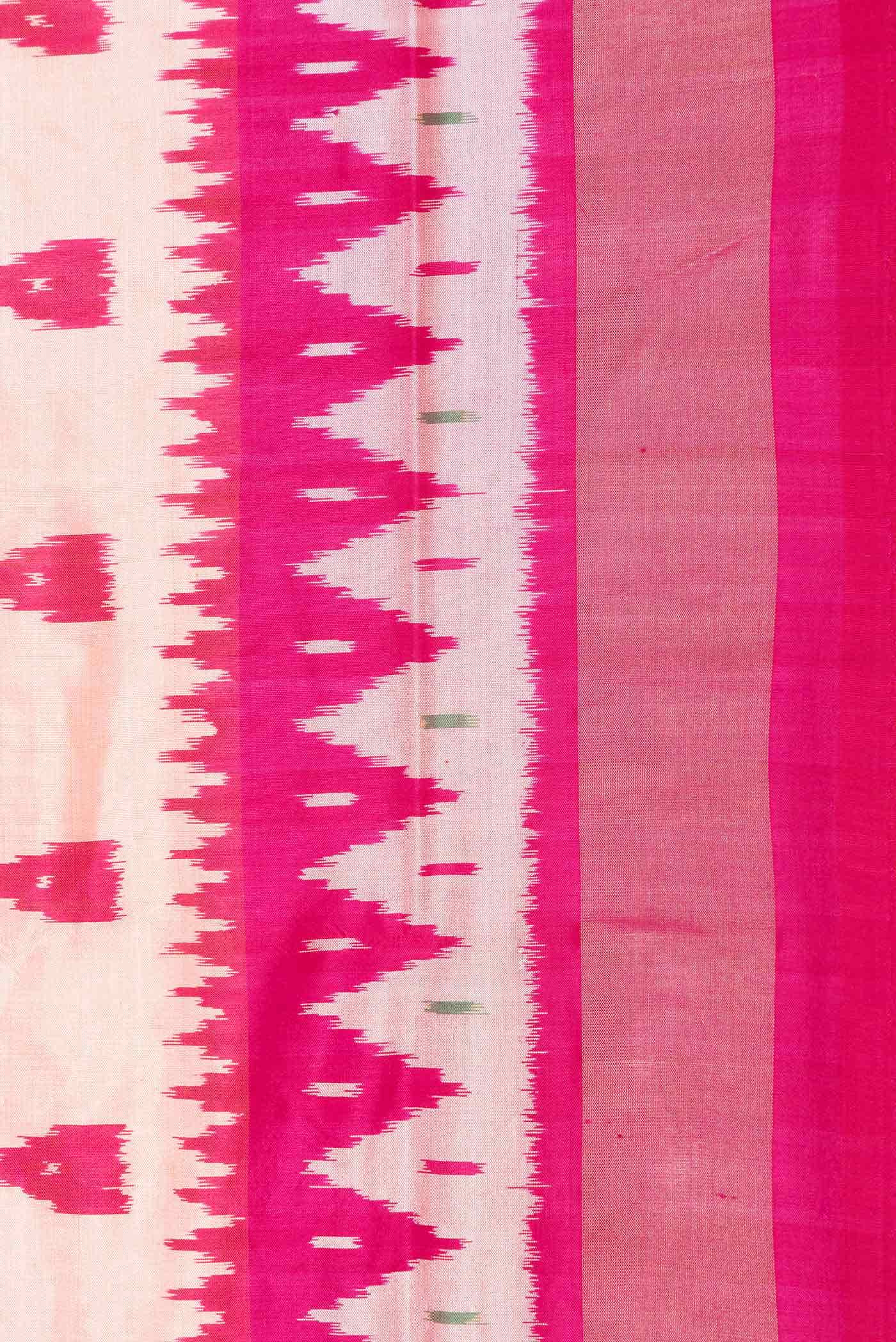 Golden Peach Dual Tone Pochampally Silk Saree