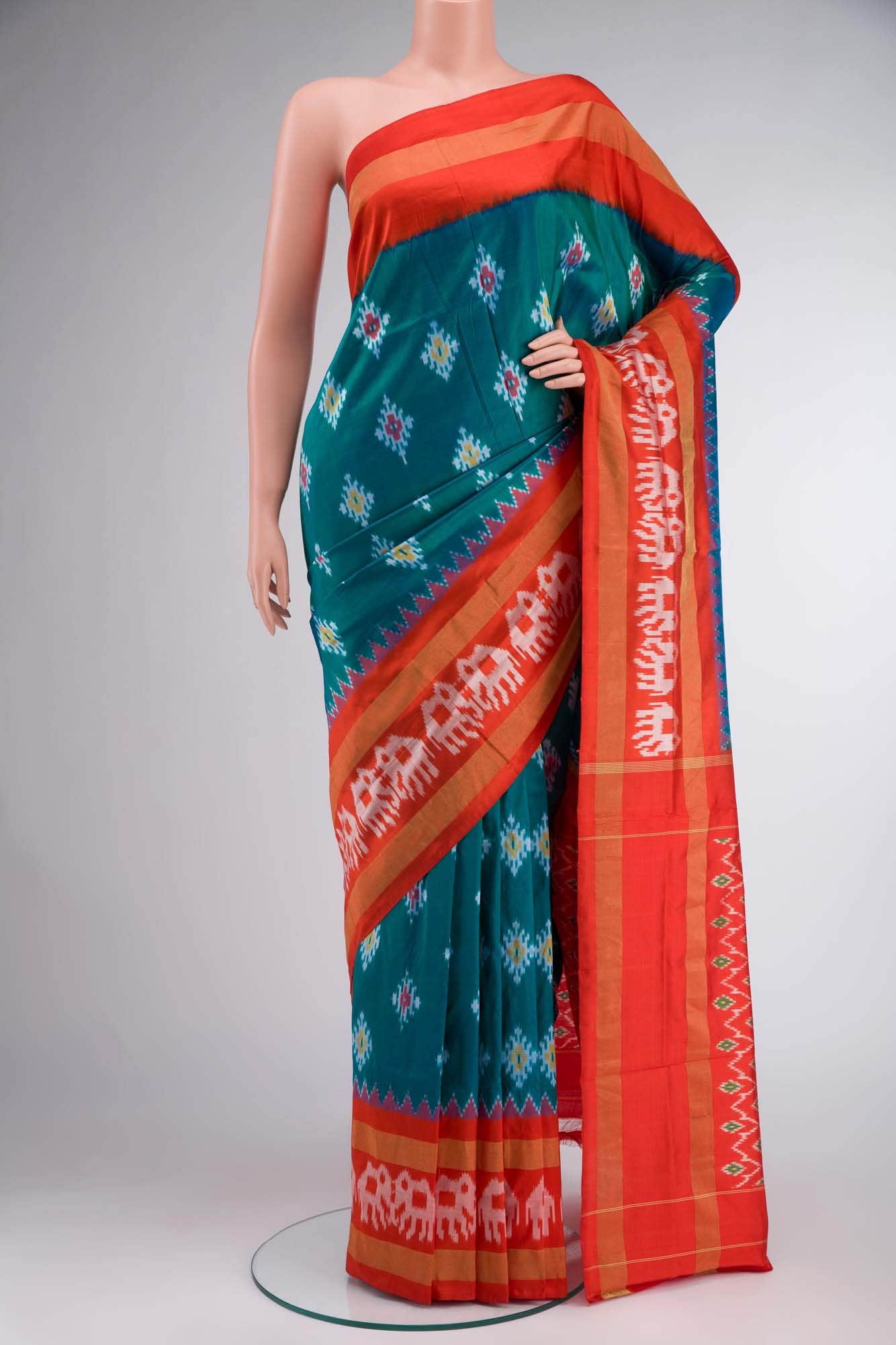 Green Pochampally Silk Saree
