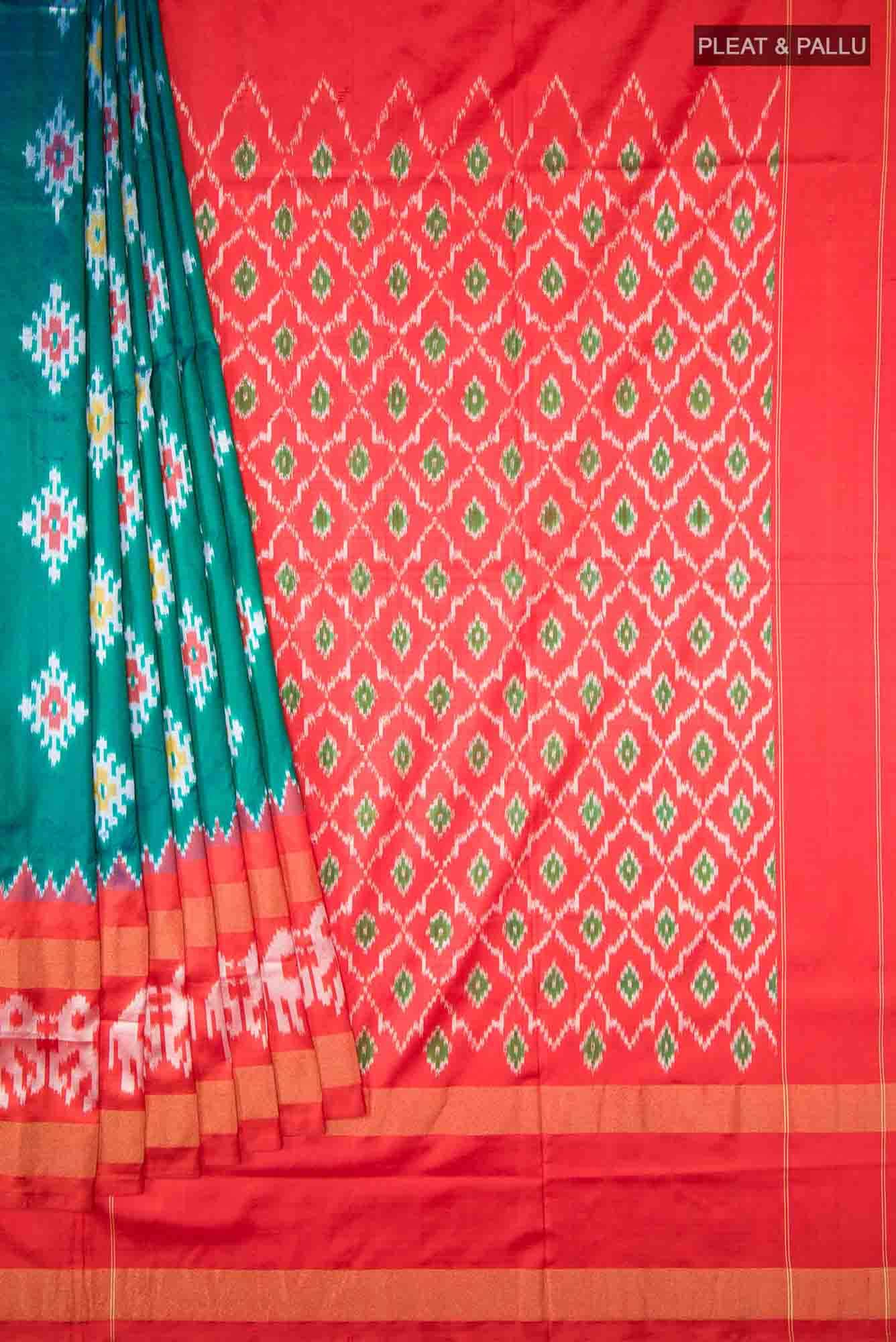 Green Pochampally Silk Saree