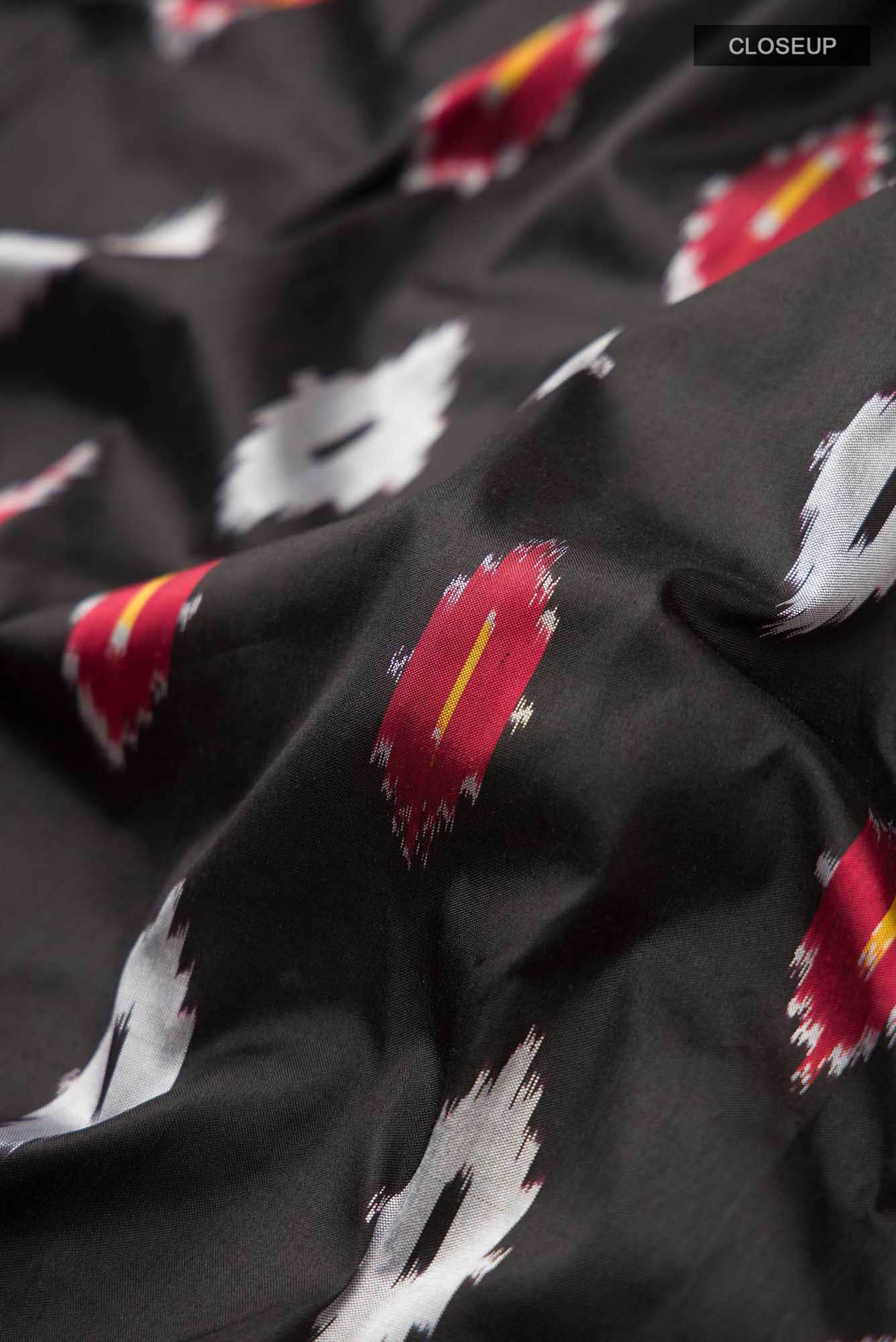 Black Pochampally Silk Saree