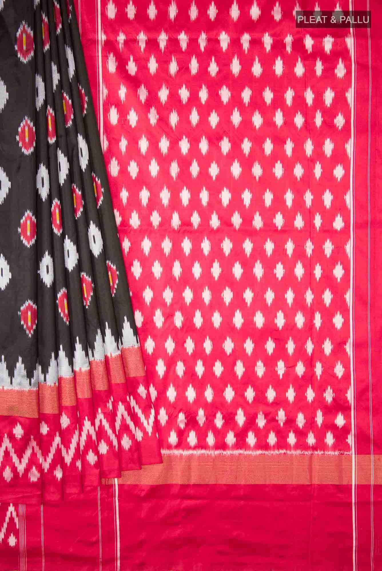 Black Pochampally Silk Saree