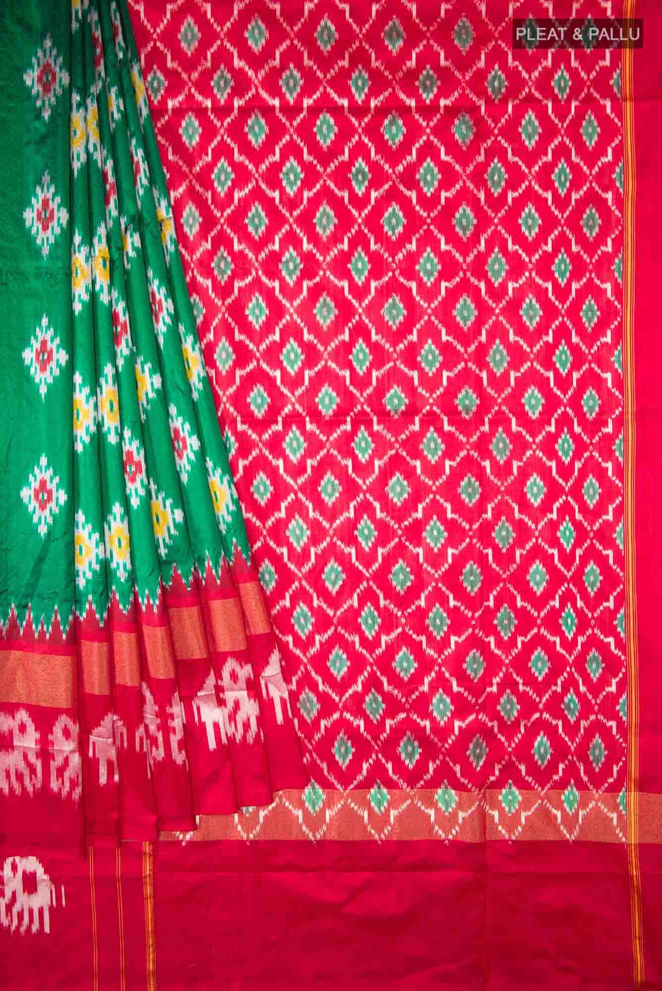 Green Pochampally Silk Saree