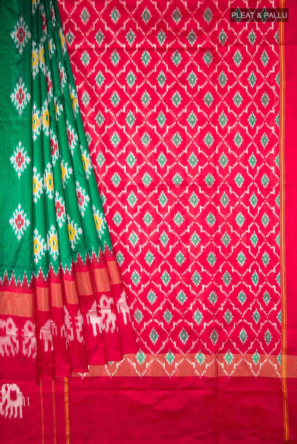 Green Pochampally Silk Saree