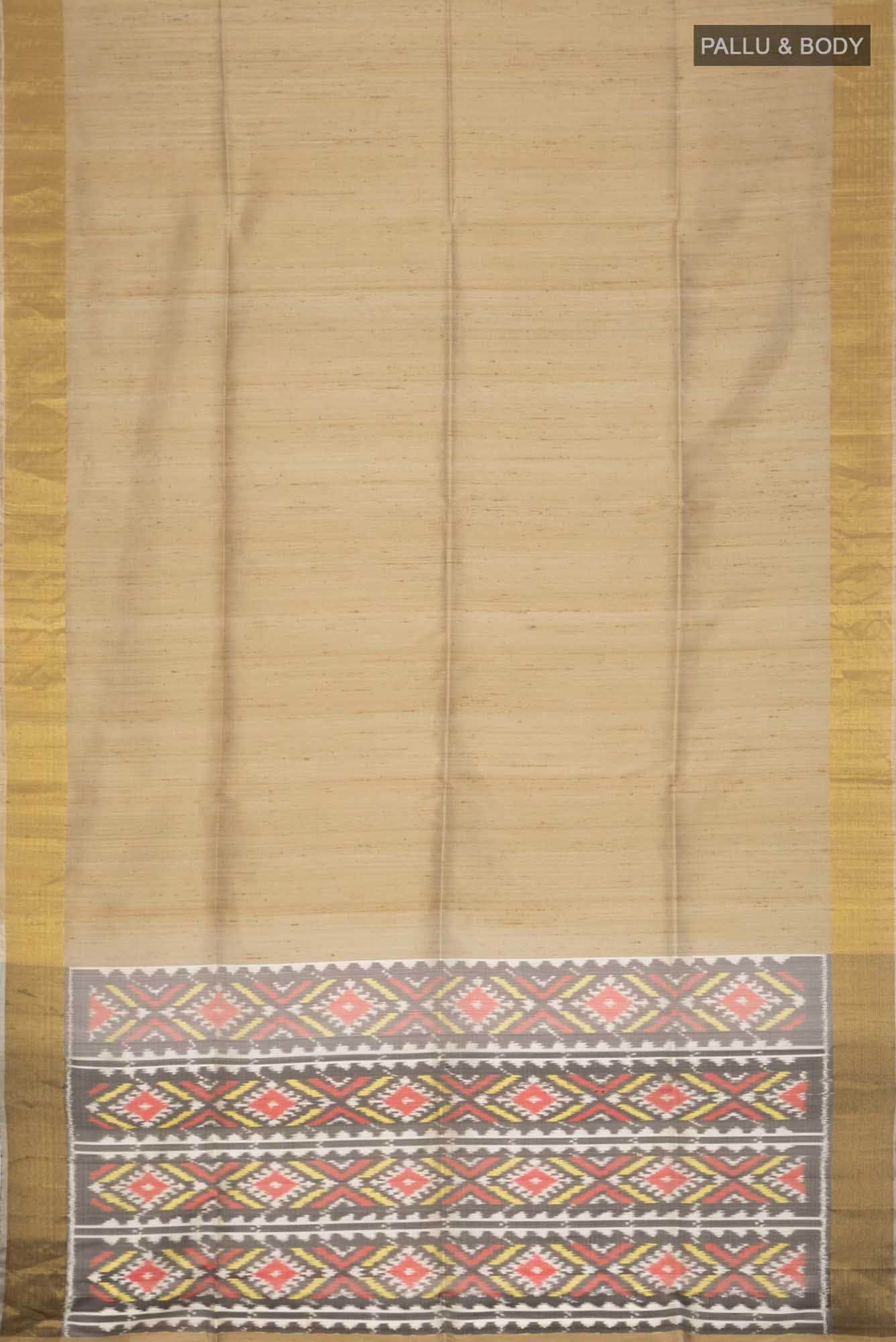 Beige Soft Silk Saree