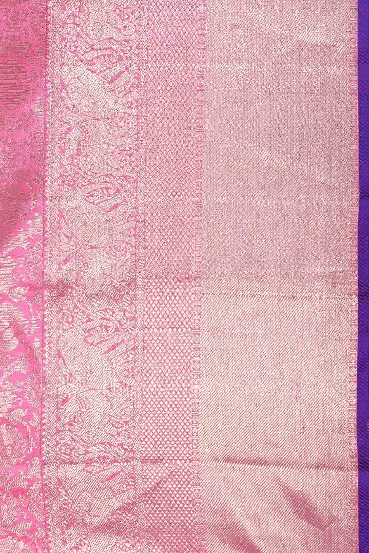 Pink Dual Tone Kanchipuram Silk Saree
