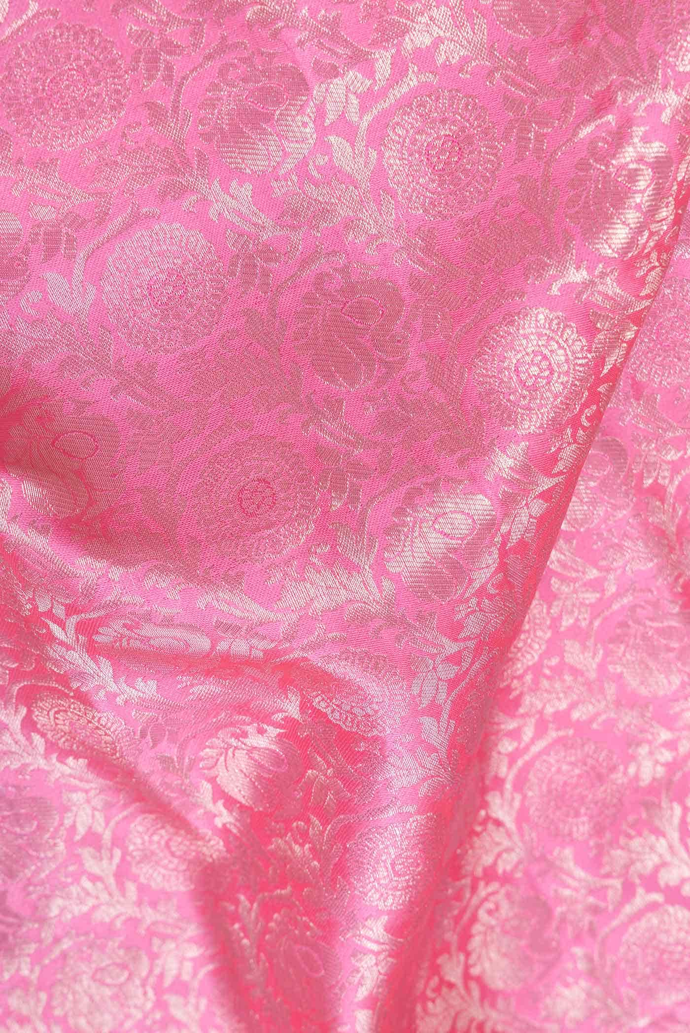 Pink Dual Tone Kanchipuram Silk Saree