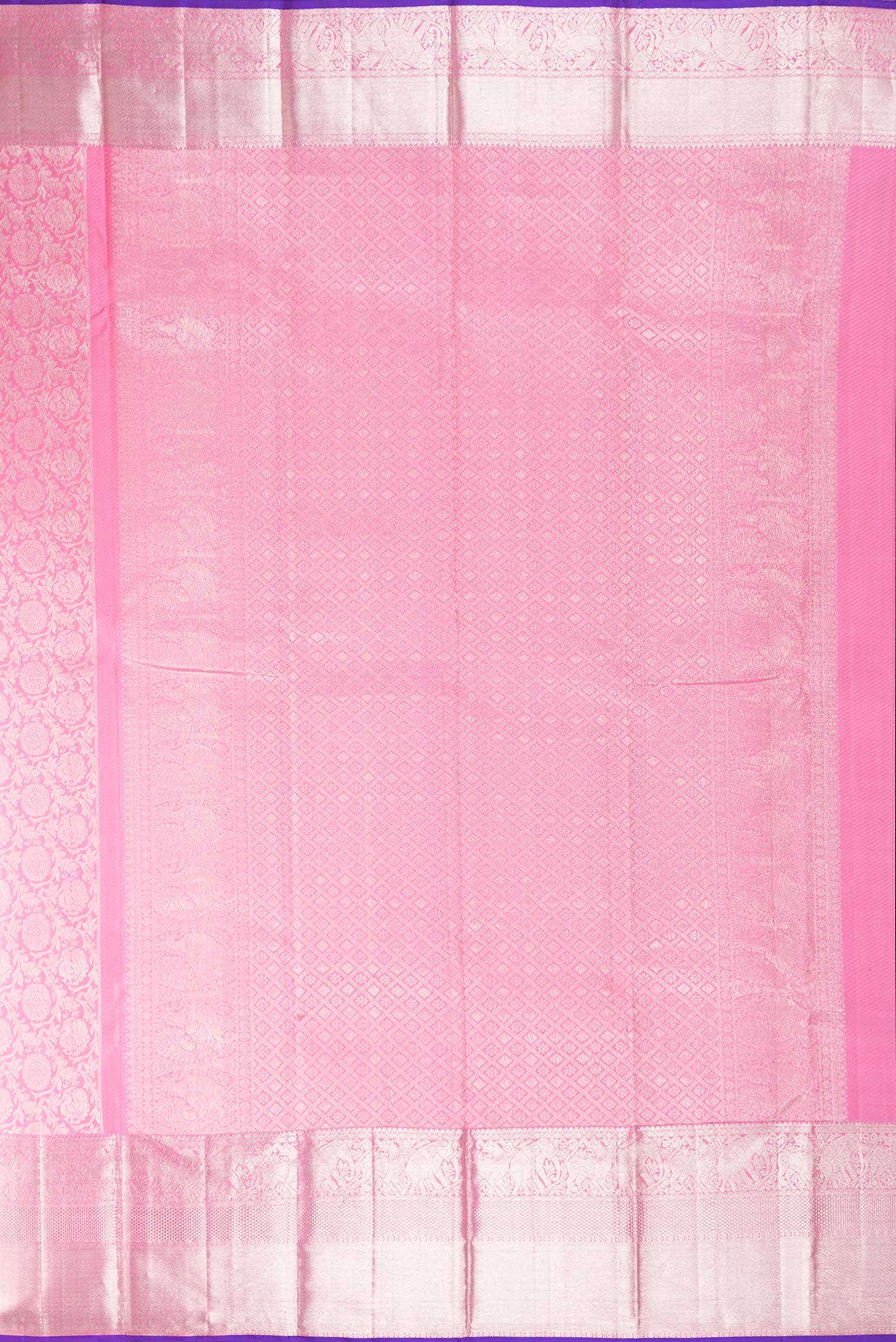 Pink Dual Tone Kanchipuram Silk Saree