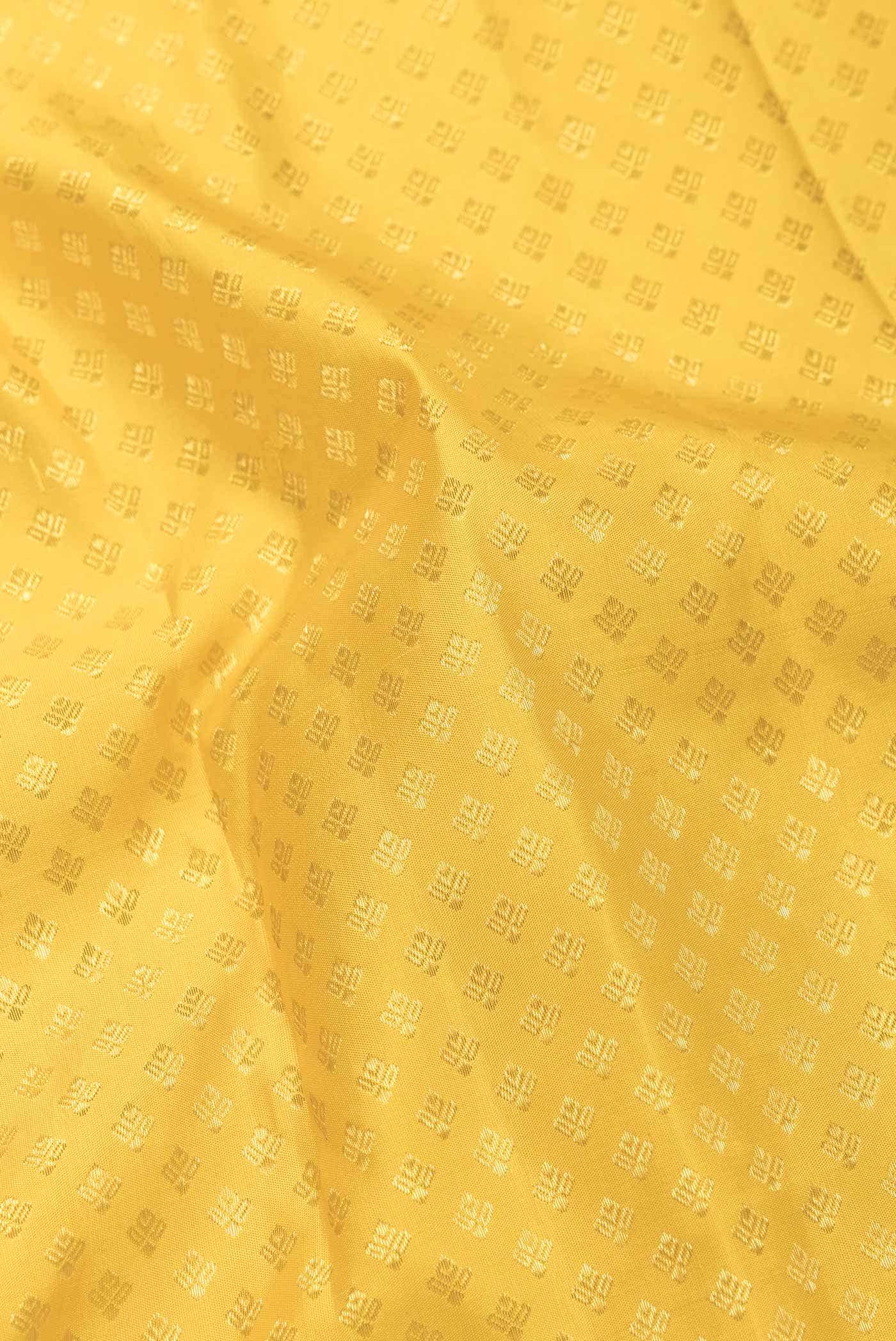 Yellow Dual Tone Kanchipuram Silk Saree