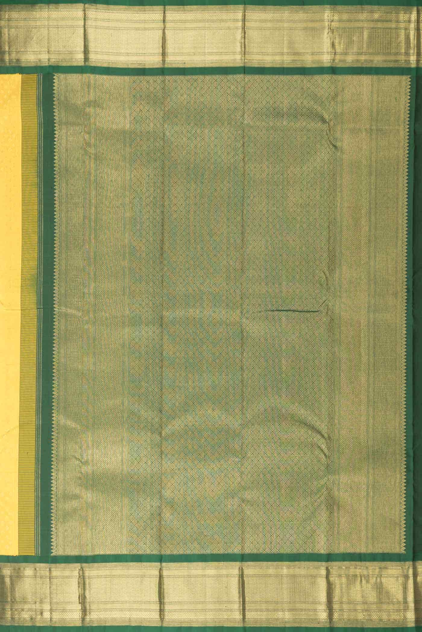 Yellow Dual Tone Kanchipuram Silk Saree
