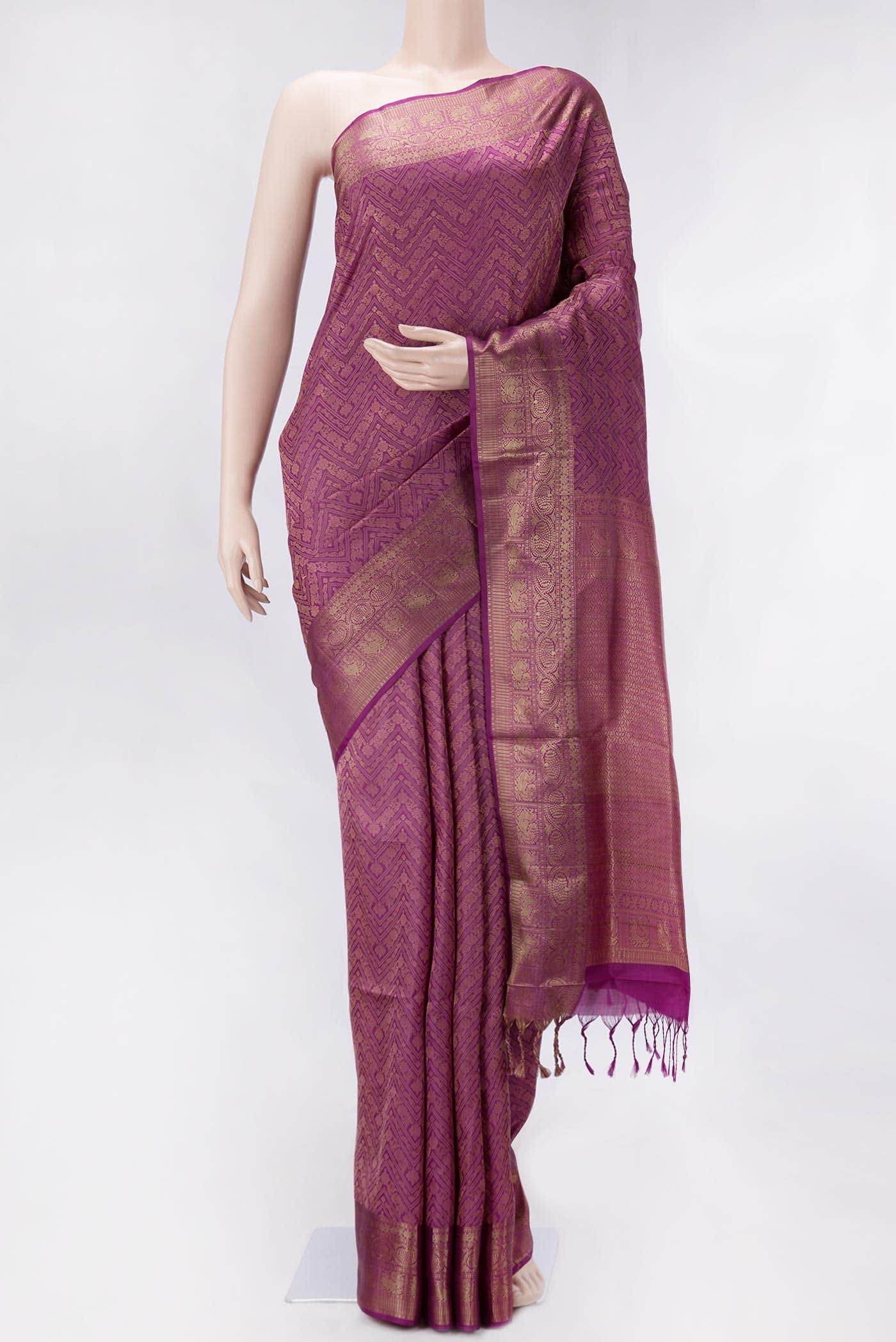 Magenta Dual Tone Soft Silk Saree
