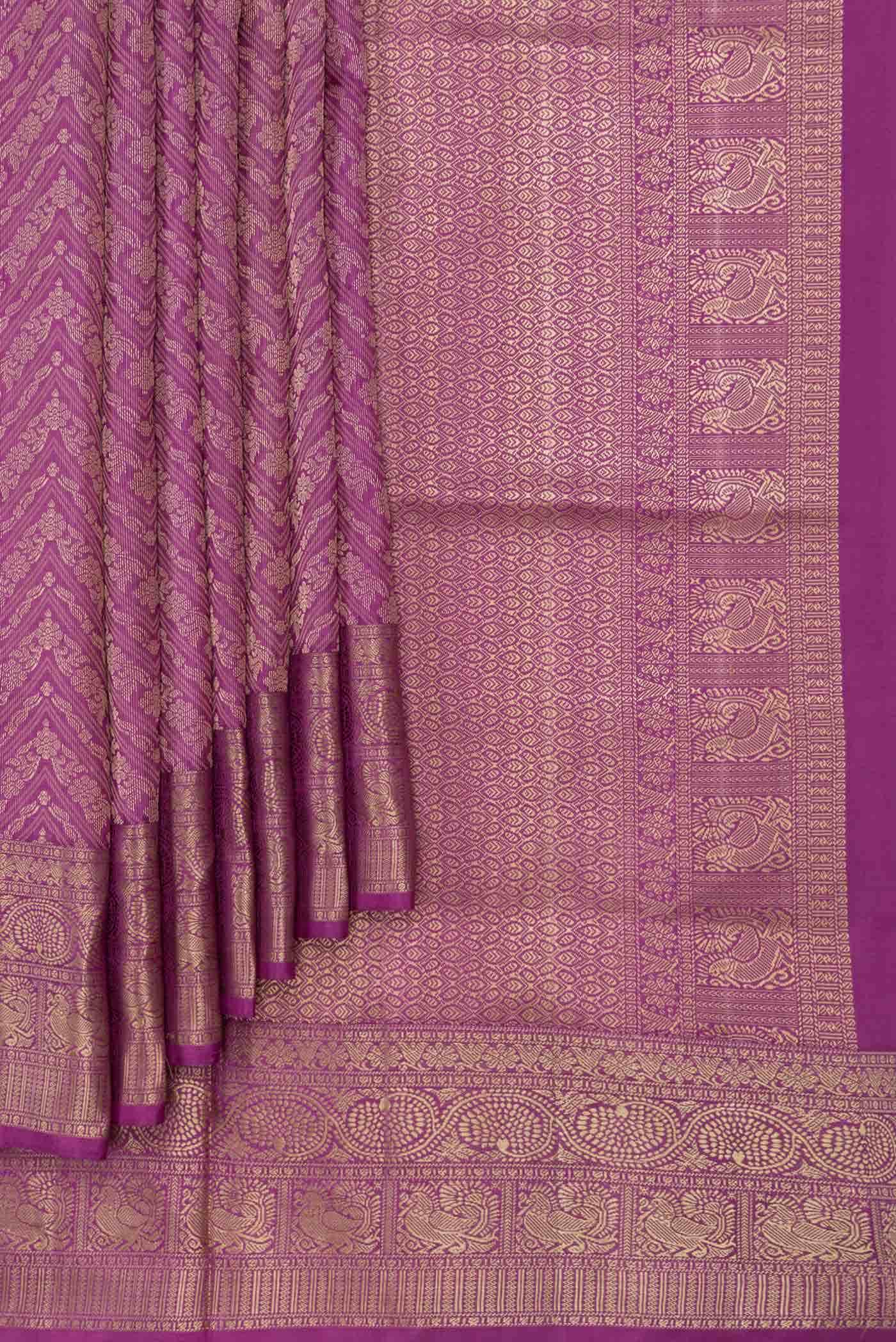 Magenta Dual Tone Soft Silk Saree
