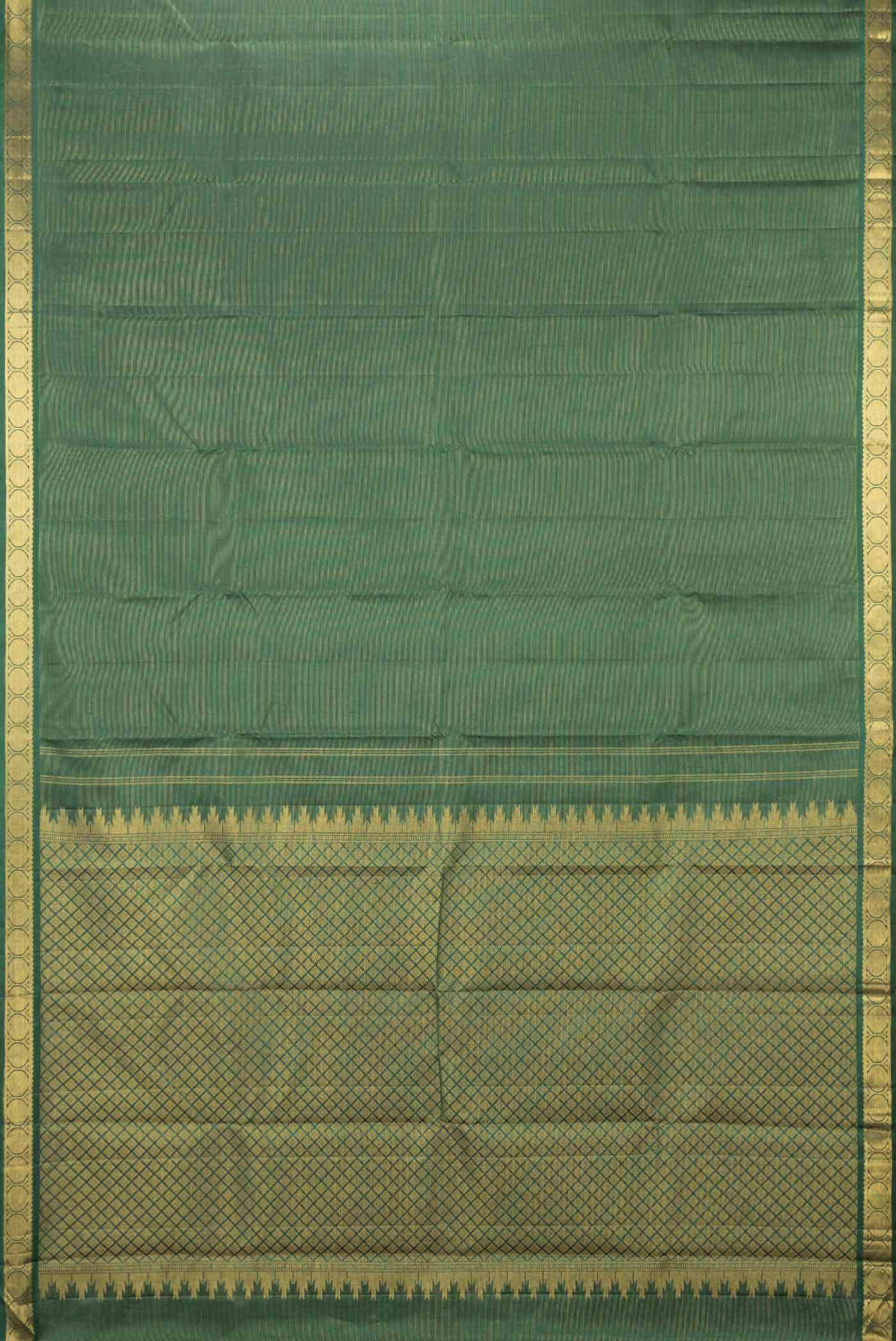 Green Dual Tone Kanchipuram Silk Saree