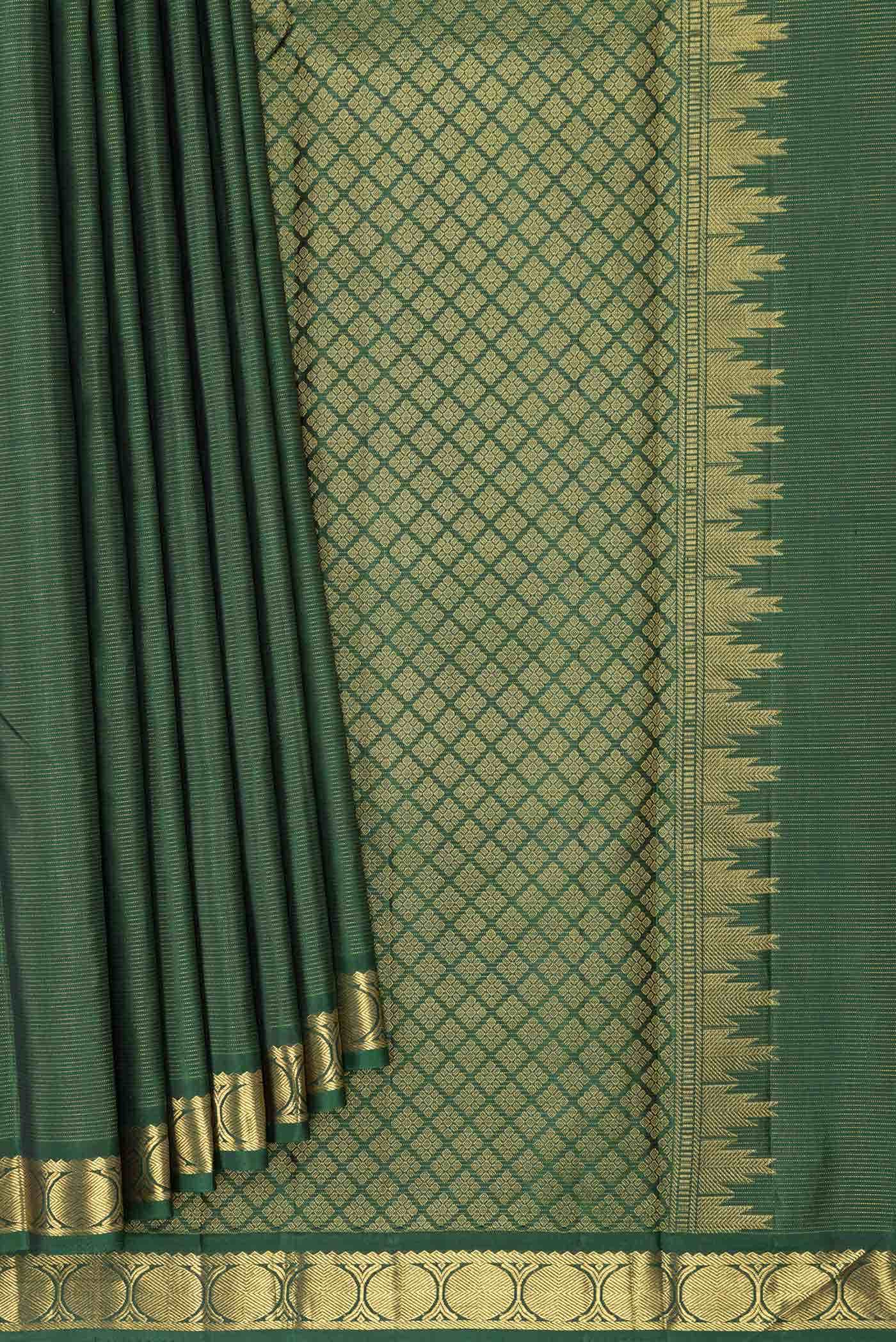 Green Dual Tone Kanchipuram Silk Saree