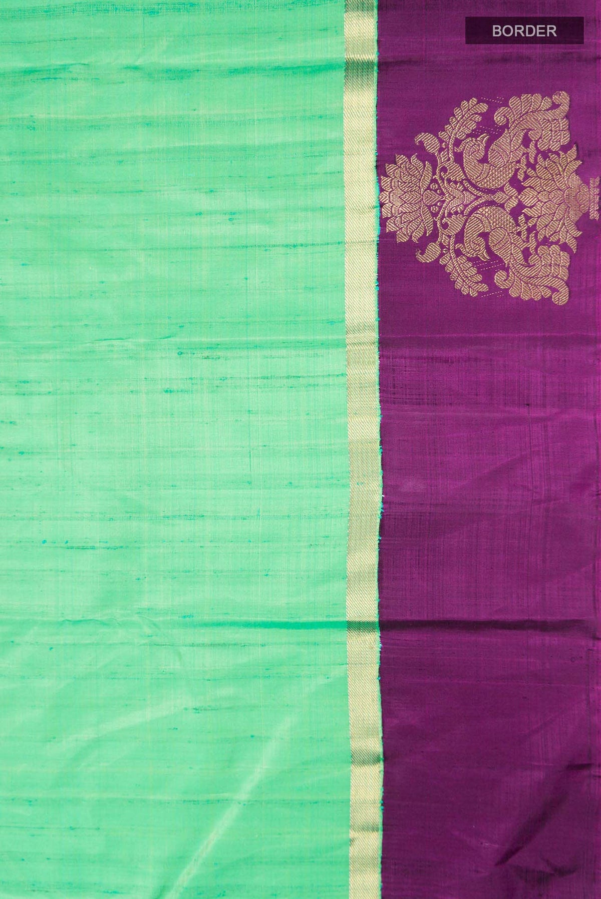 Pure Silk Pure Zari Sea Green Kanchipuram Saree