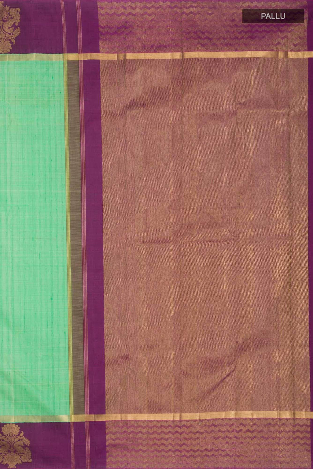 Green With Blue Dual Tone Kanchipuram Silk Saree