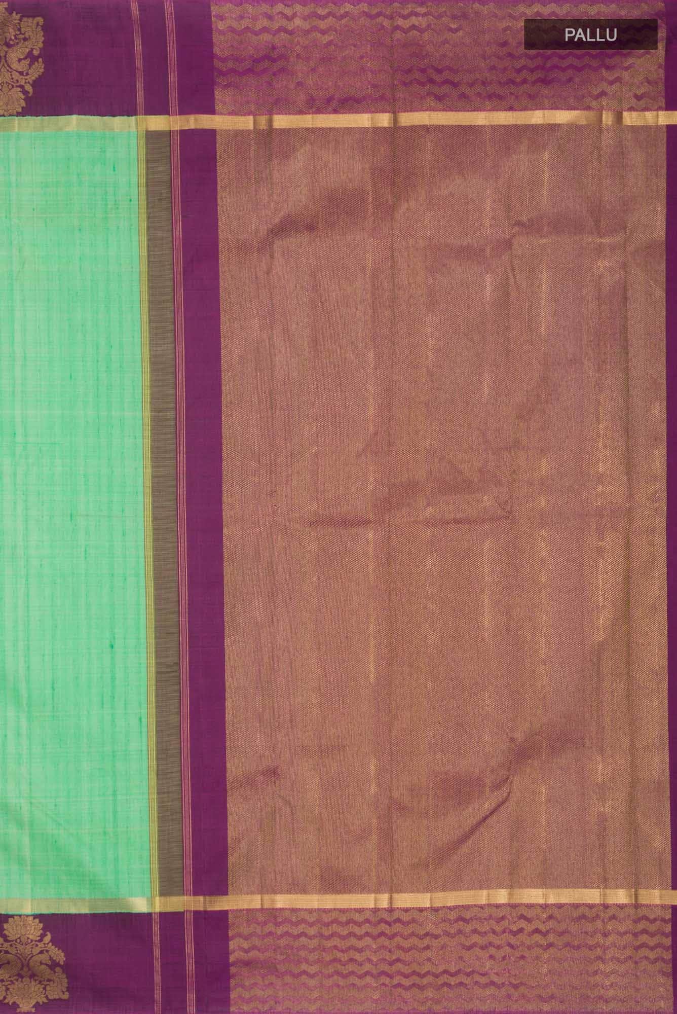 Green With Blue Dual Tone Kanchipuram Silk Saree