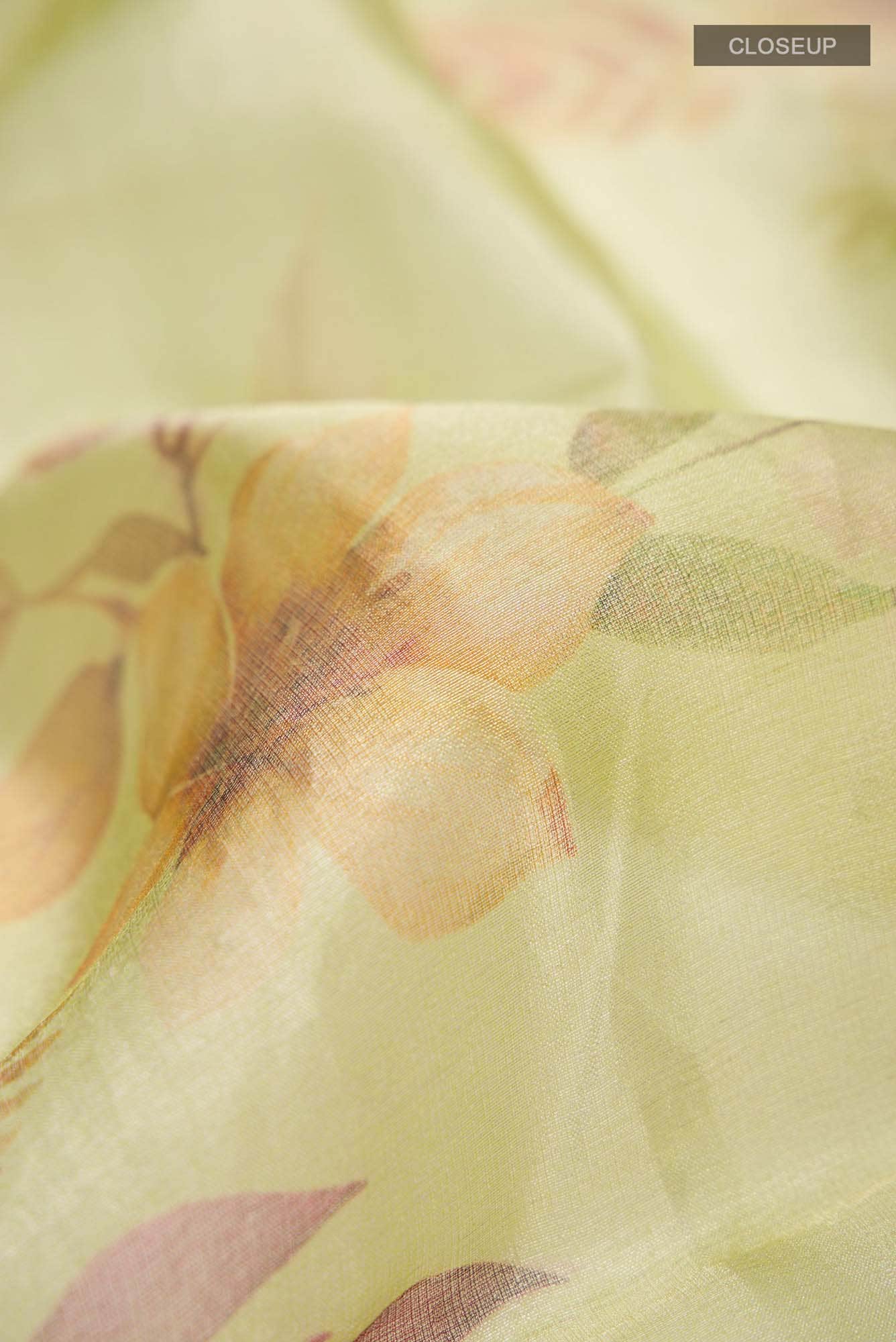 Yellow Tissue Silk Saree