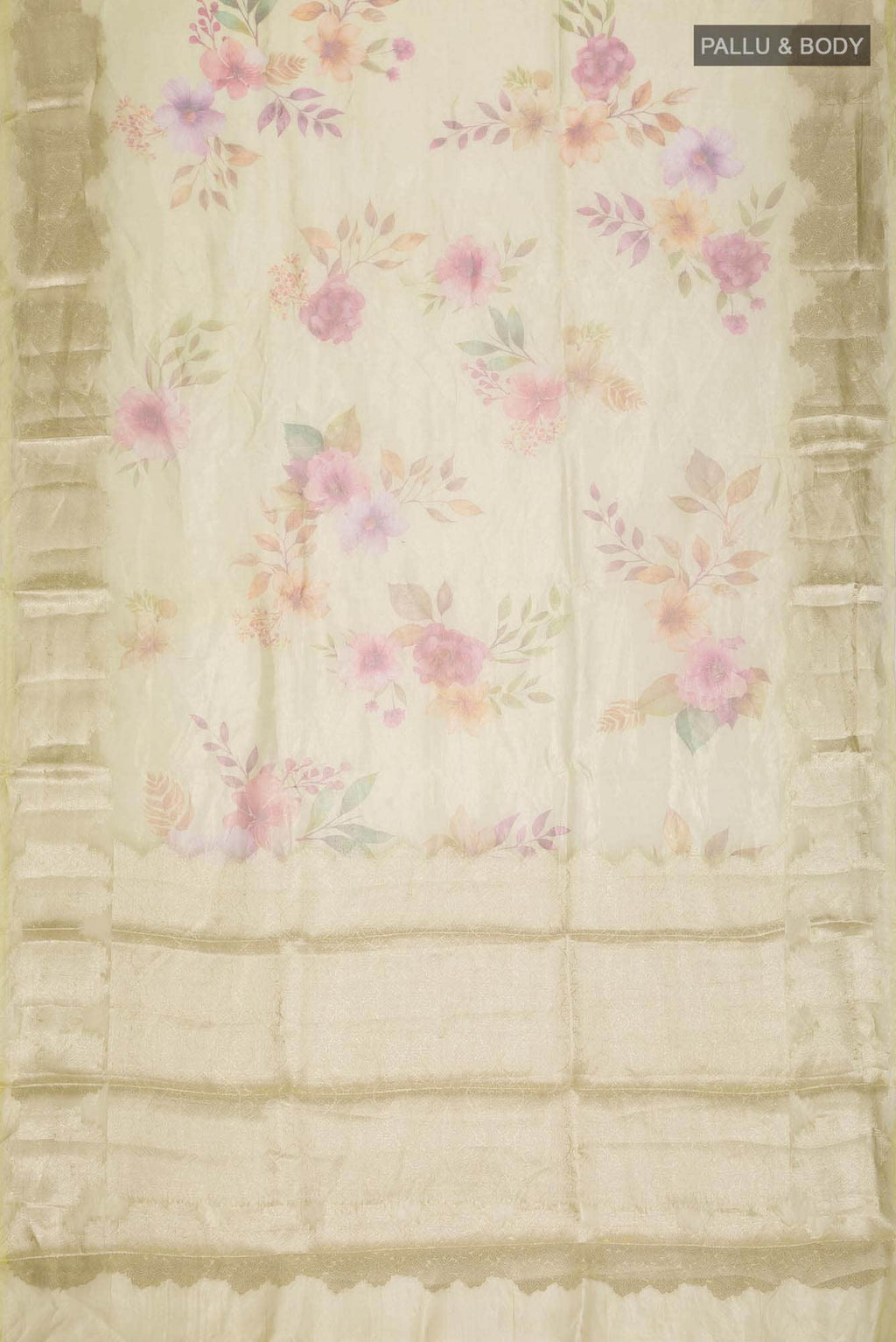 Yellow Tissue Silk Saree