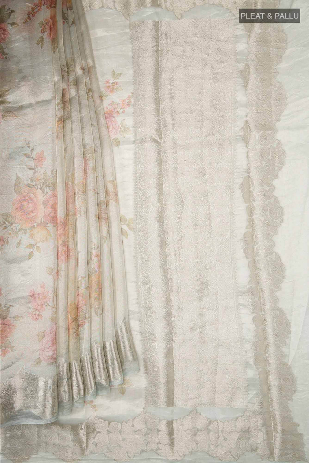 Blue Tissue Silk Saree
