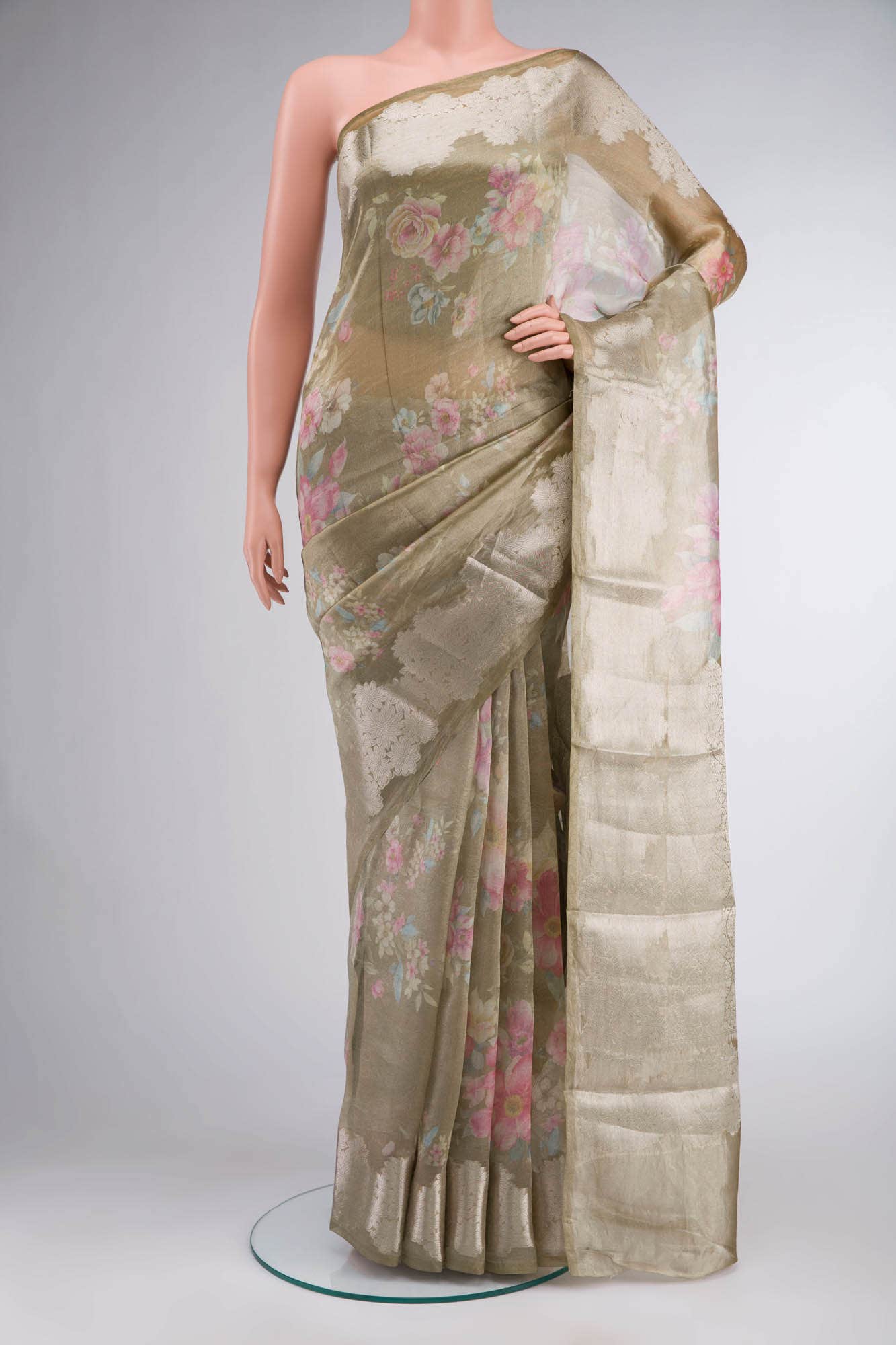 Green Tissue Silk Saree