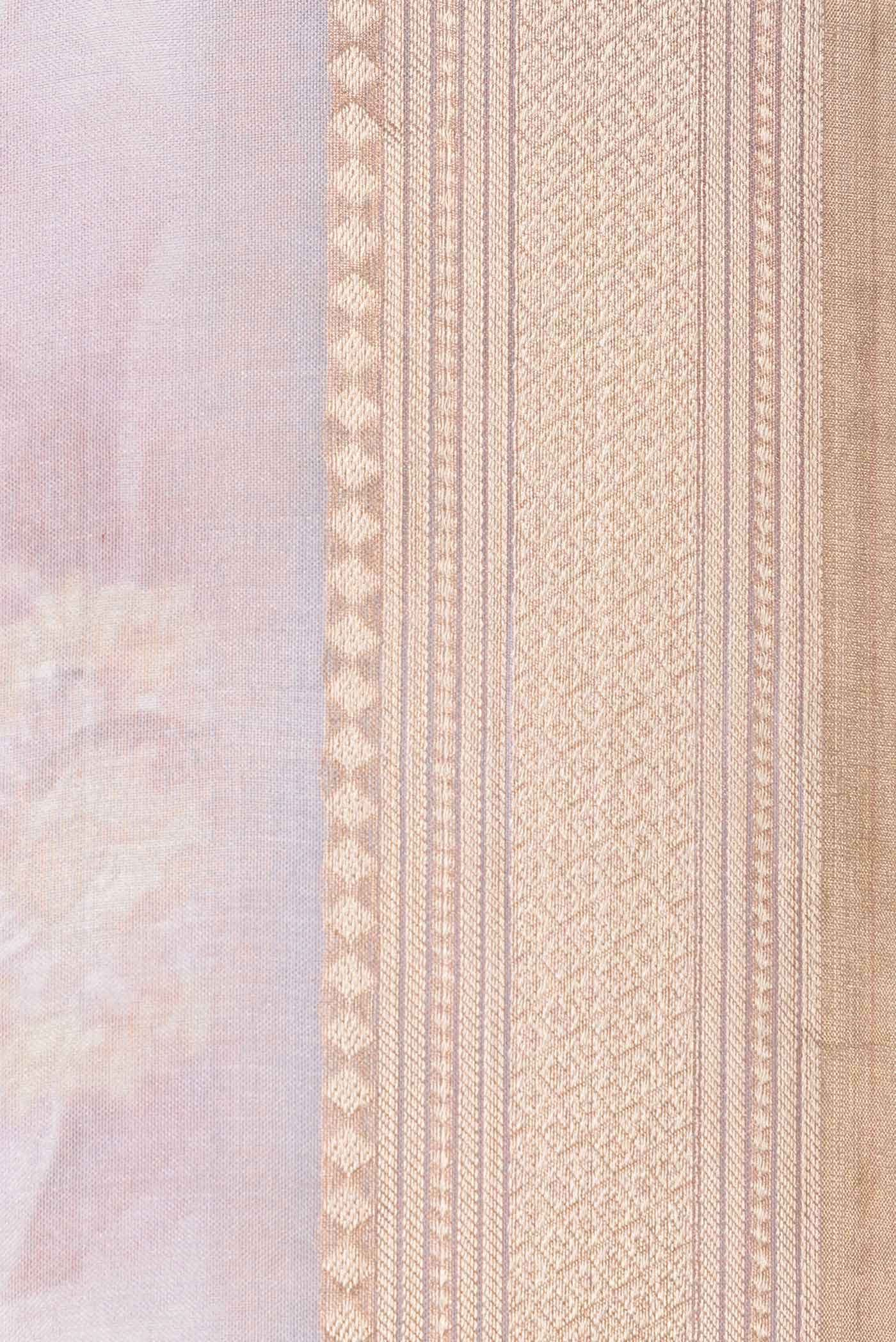 Brown Dual Tone Organza Silk Saree