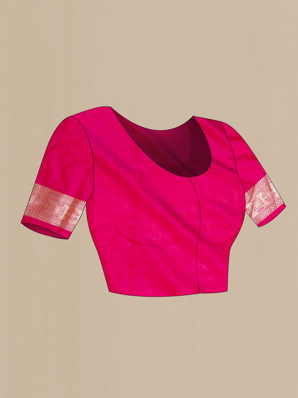 Pink Dual Tone Banarasi Silk Saree