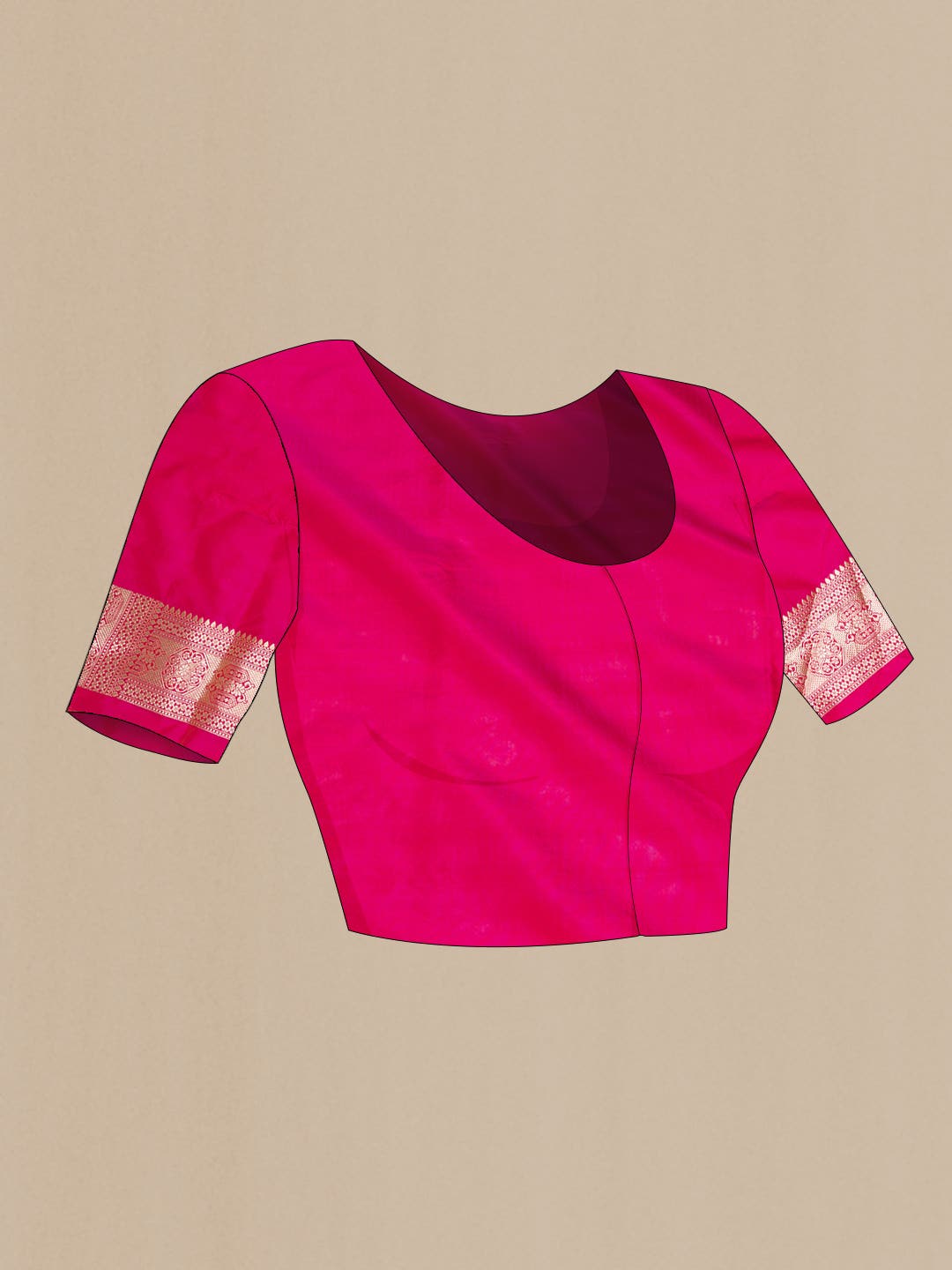 Pink Dual Tone Banarasi Silk Saree