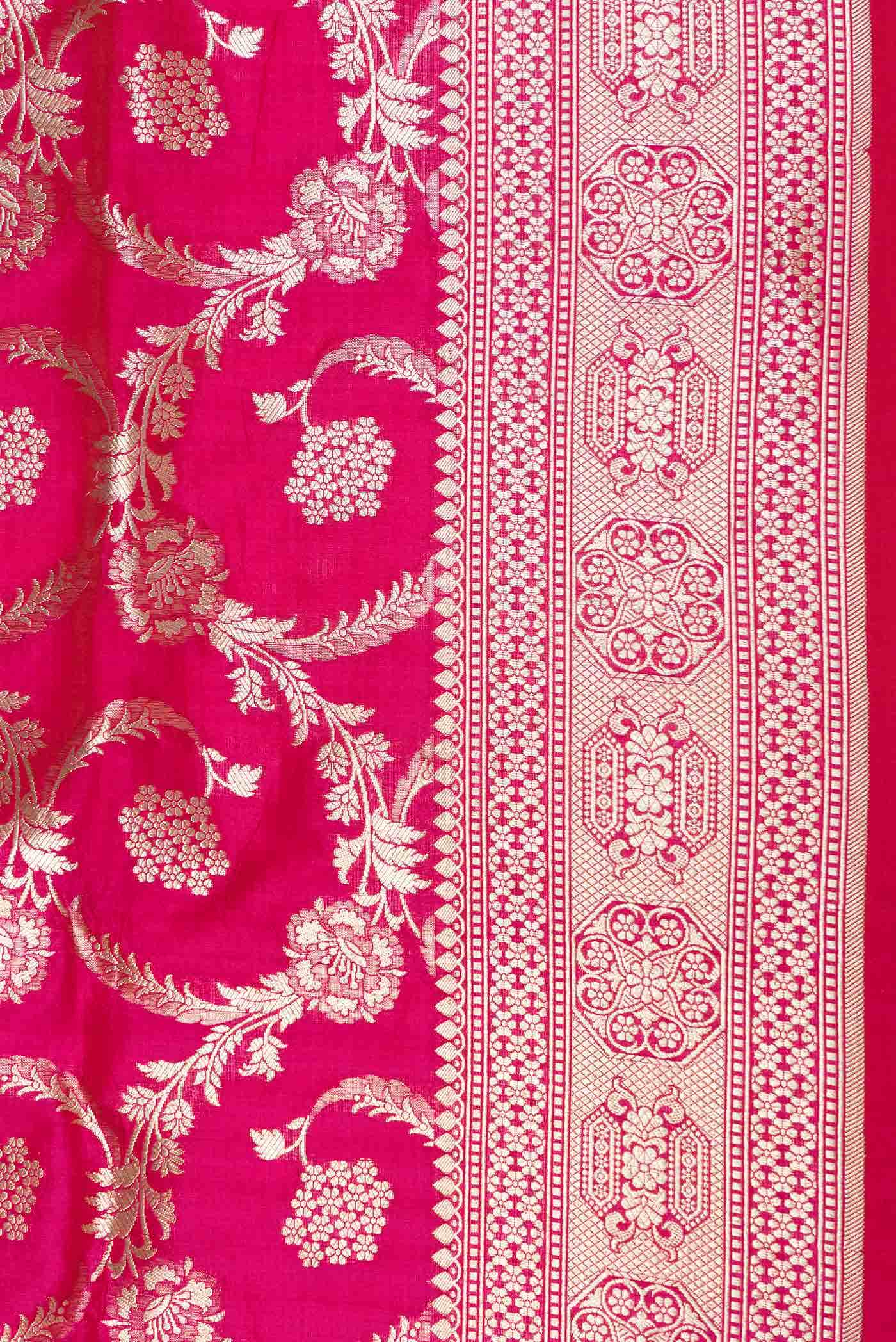 Pink Dual Tone Banarasi Silk Saree