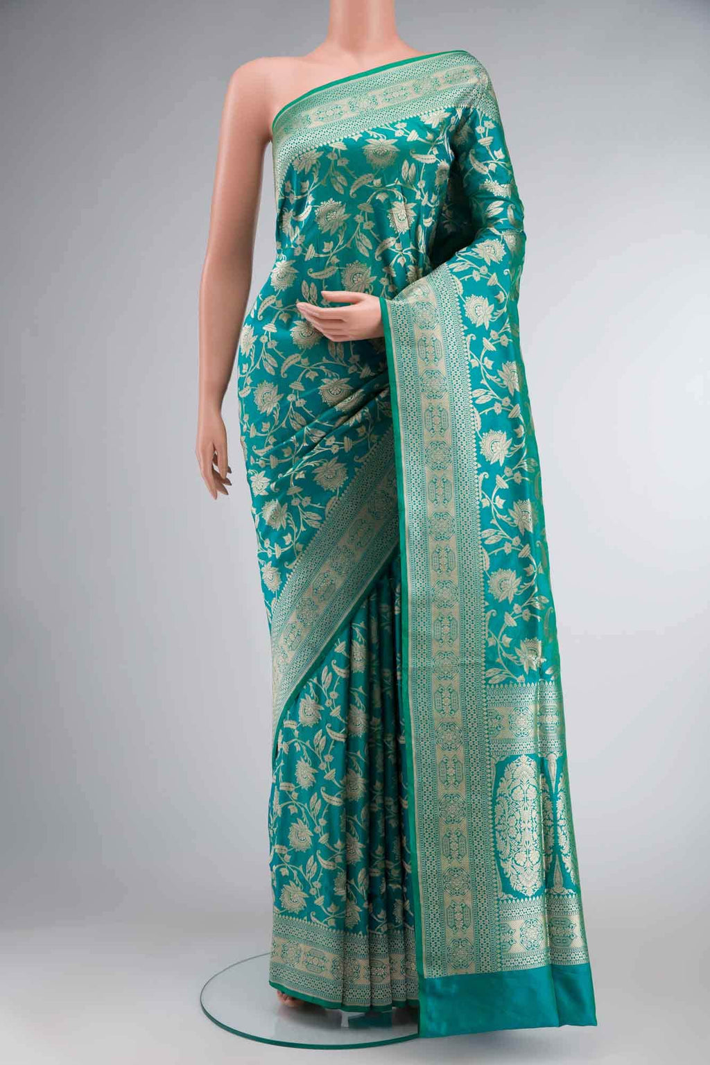 Blue Banarasi Silk Saree